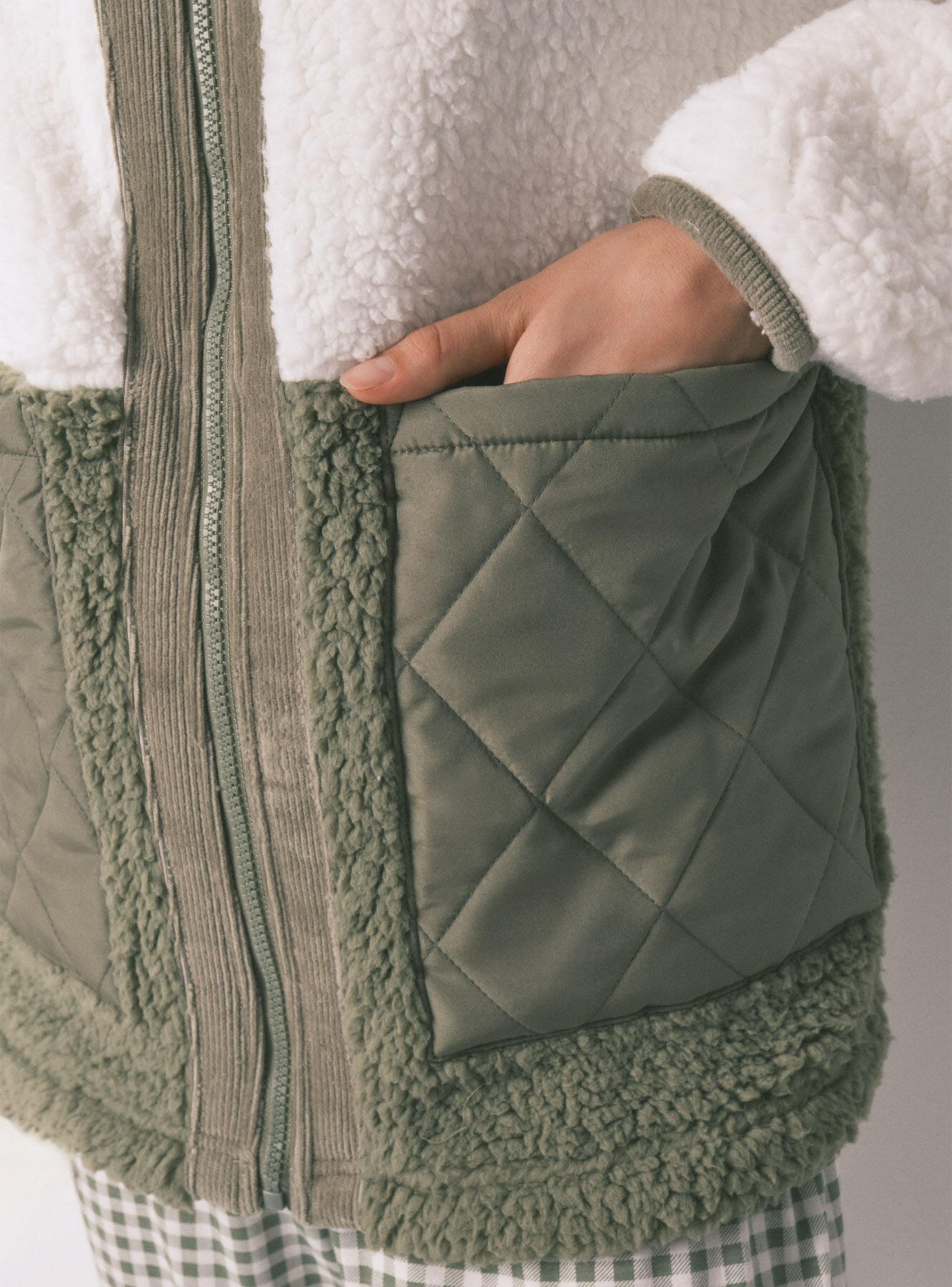 Bata Midi Borreguito Block Verde-4