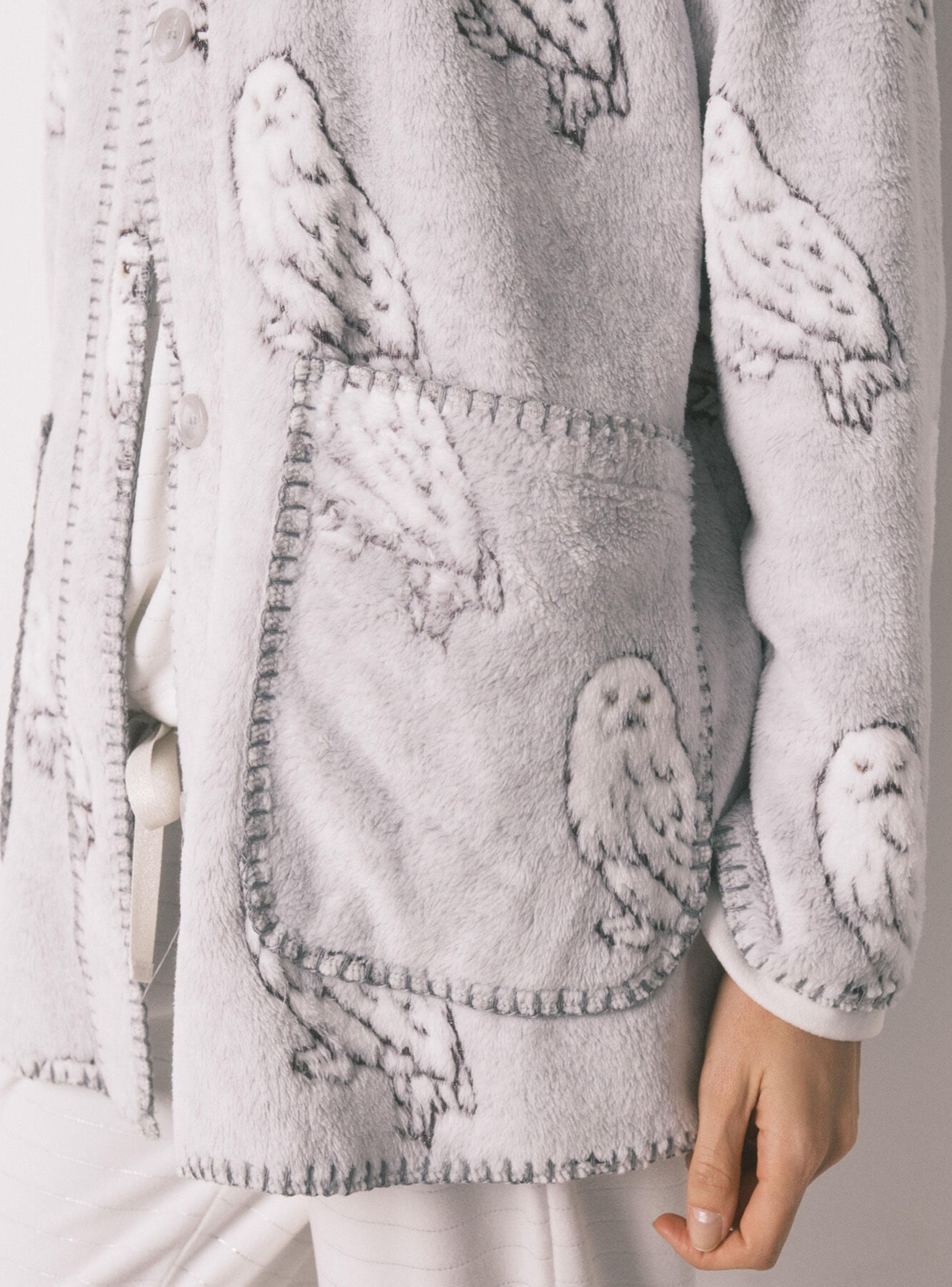 Bata Corta Tejido Polar Pelo Hedwig-3