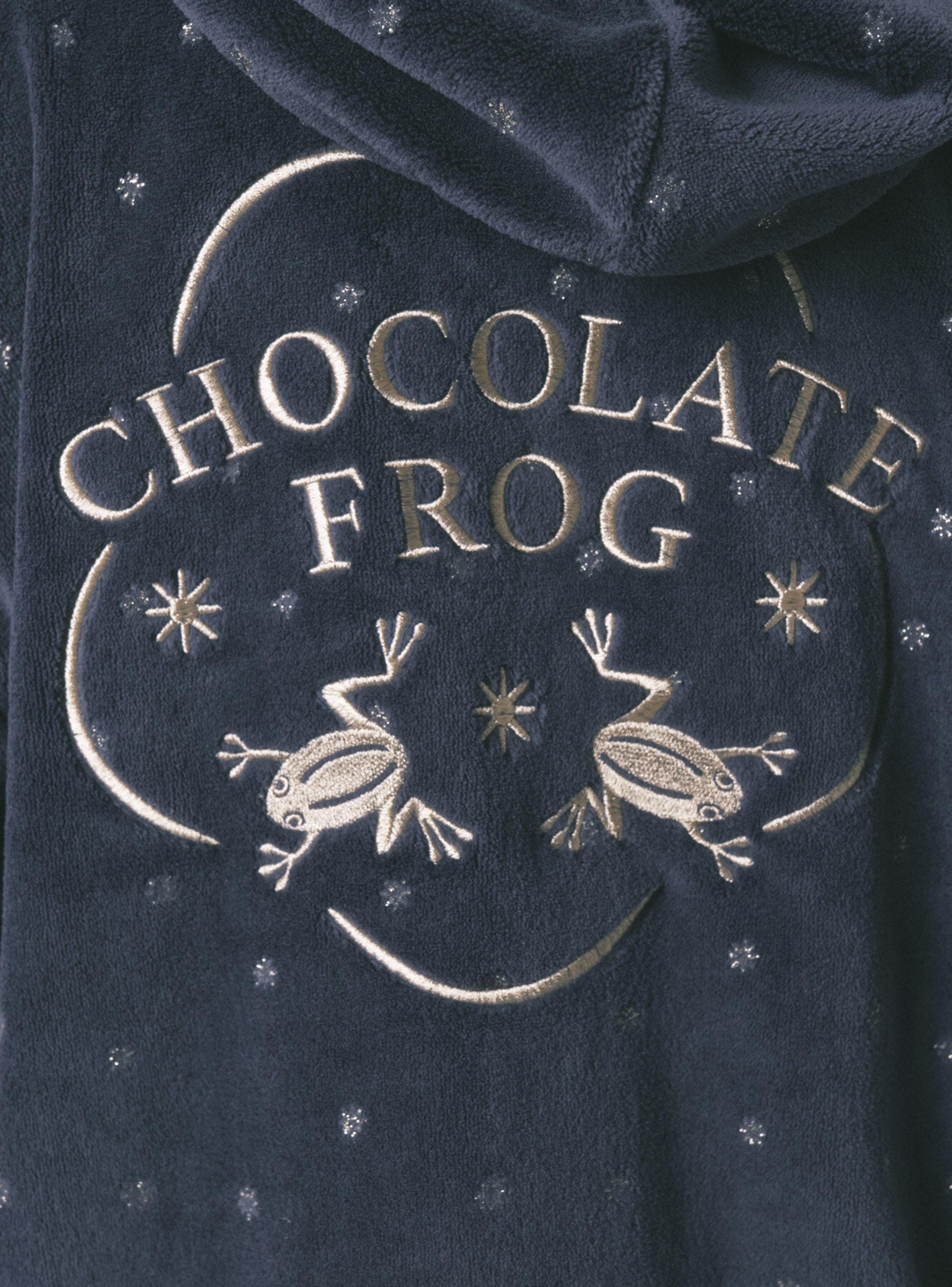 Bata Corta Tejido Polar Azul Lurex Harry Potter-4