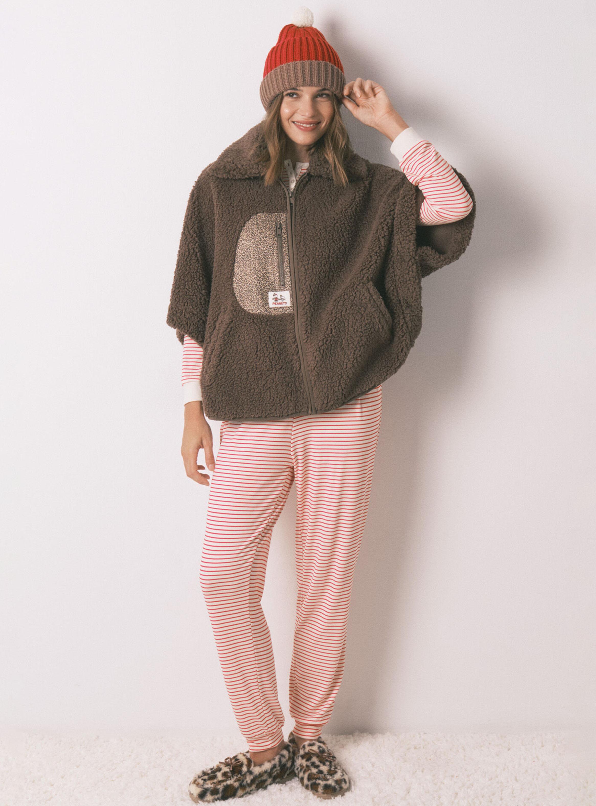 Bata Corta Poncho Snoopy Borreguito-4