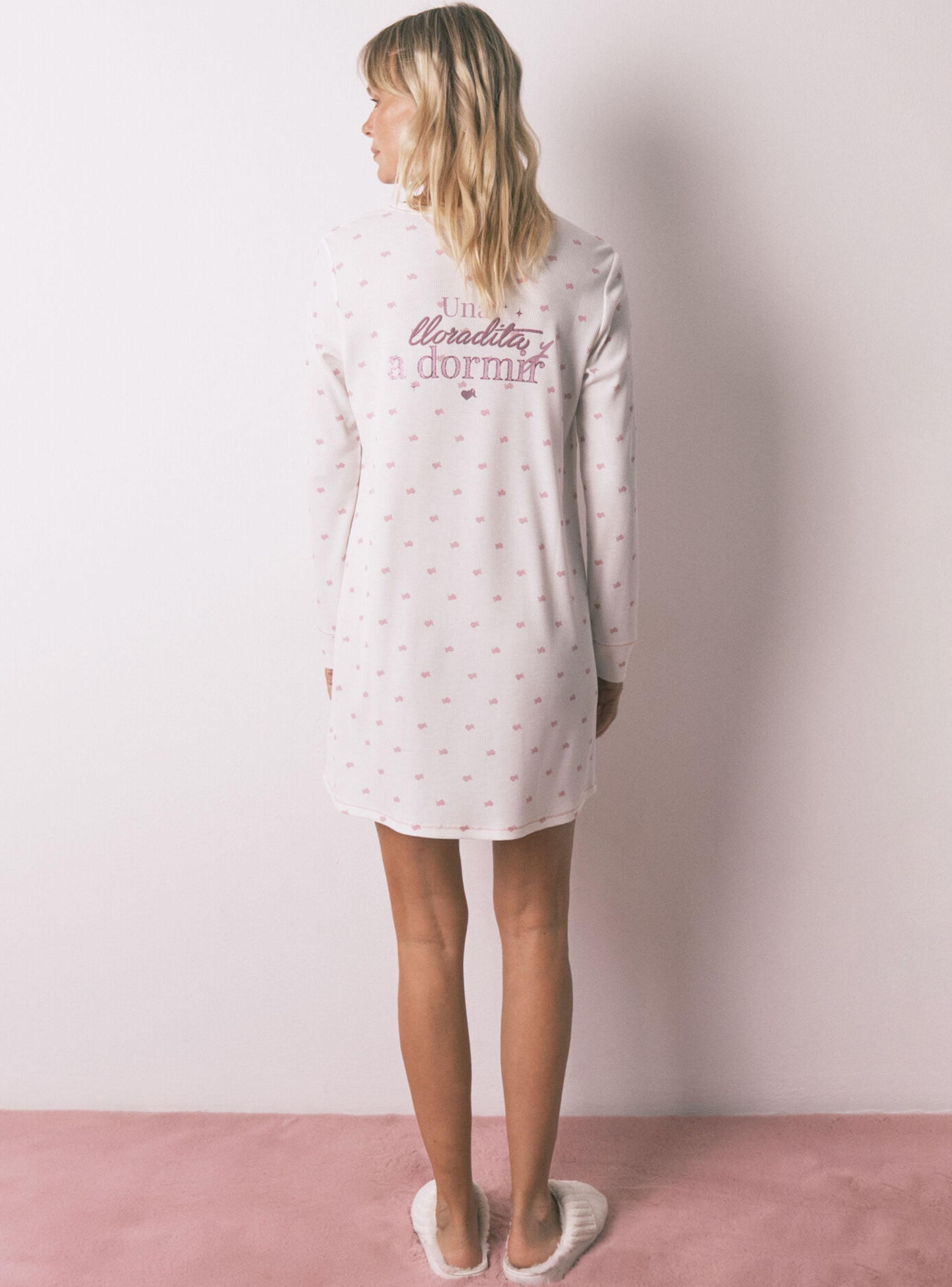 Camisón La Vecina Rubia Tejido Waffle-4