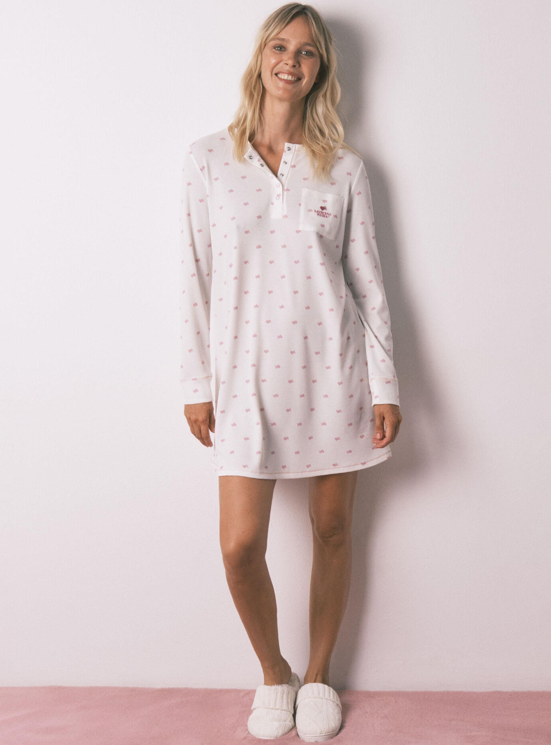 Camisón La Vecina Rubia Tejido Waffle-3