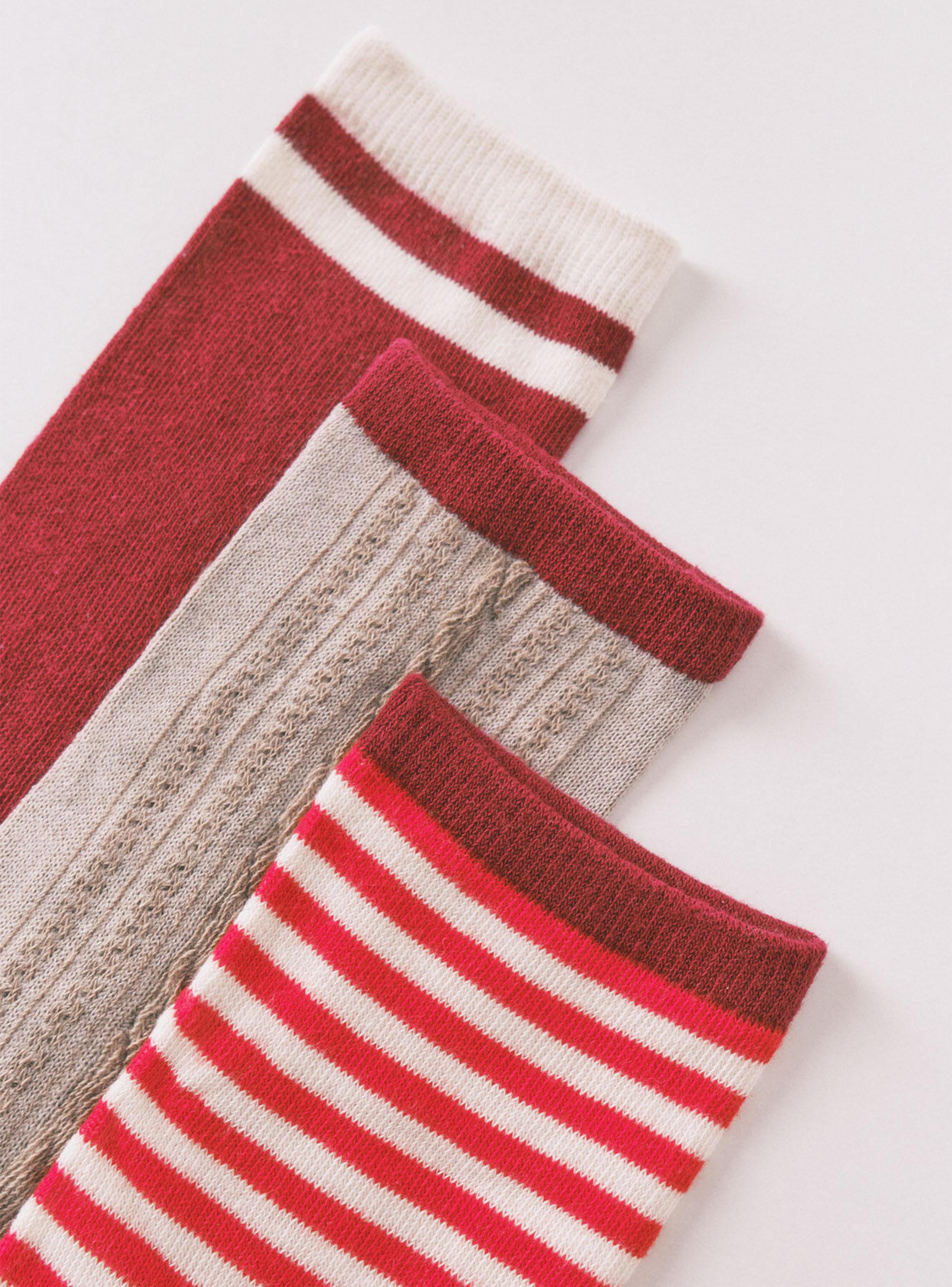 Pack 3 Calcetín Largo Algodón Snoopy-2