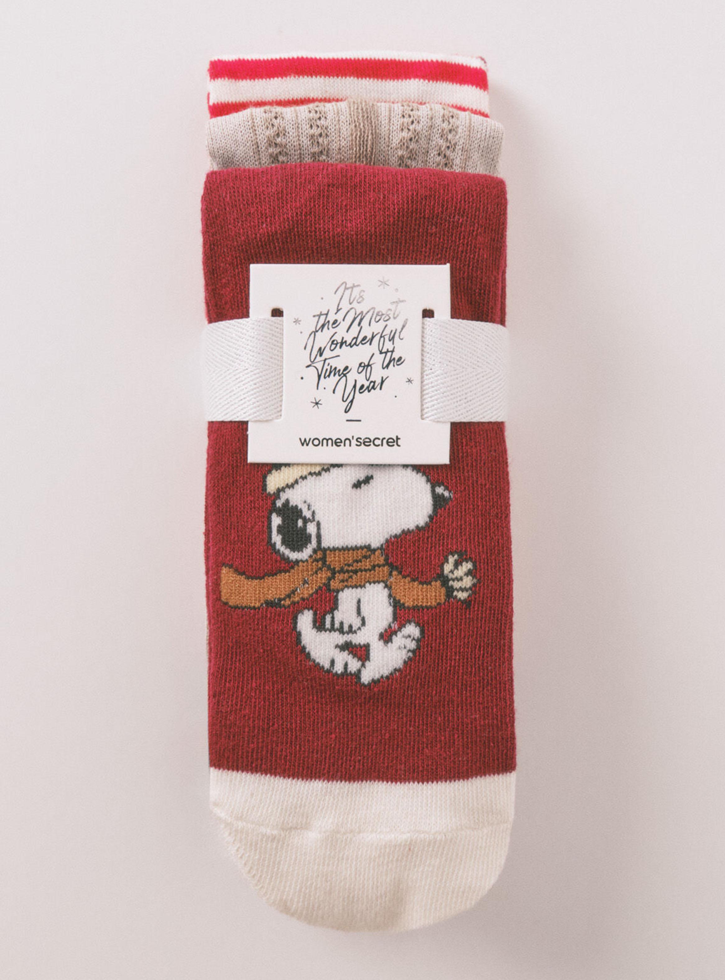 Pack 3 Calcetín Largo Algodón Snoopy-3