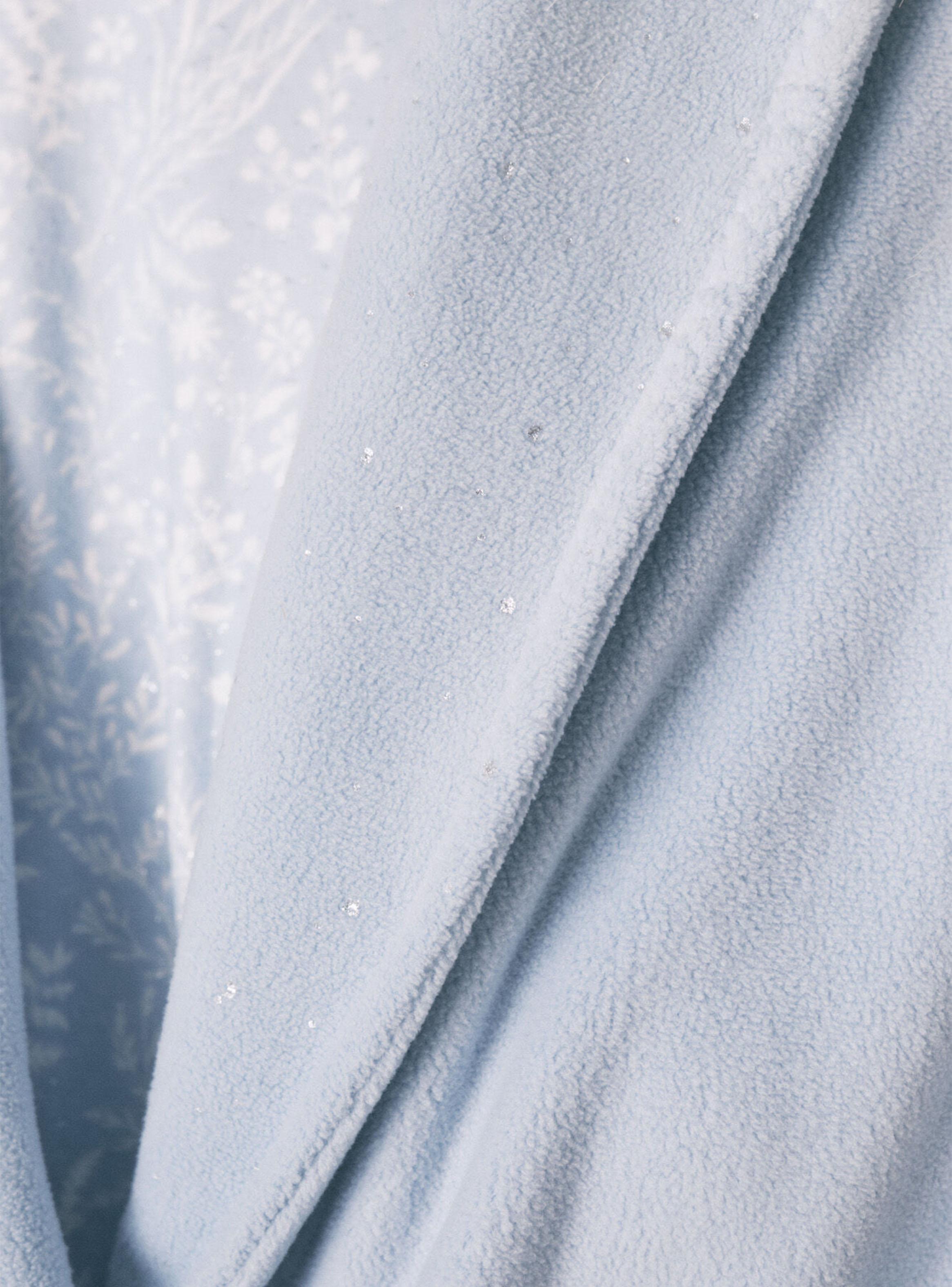 Bata Midi Terciopelo Azul Brillos-4