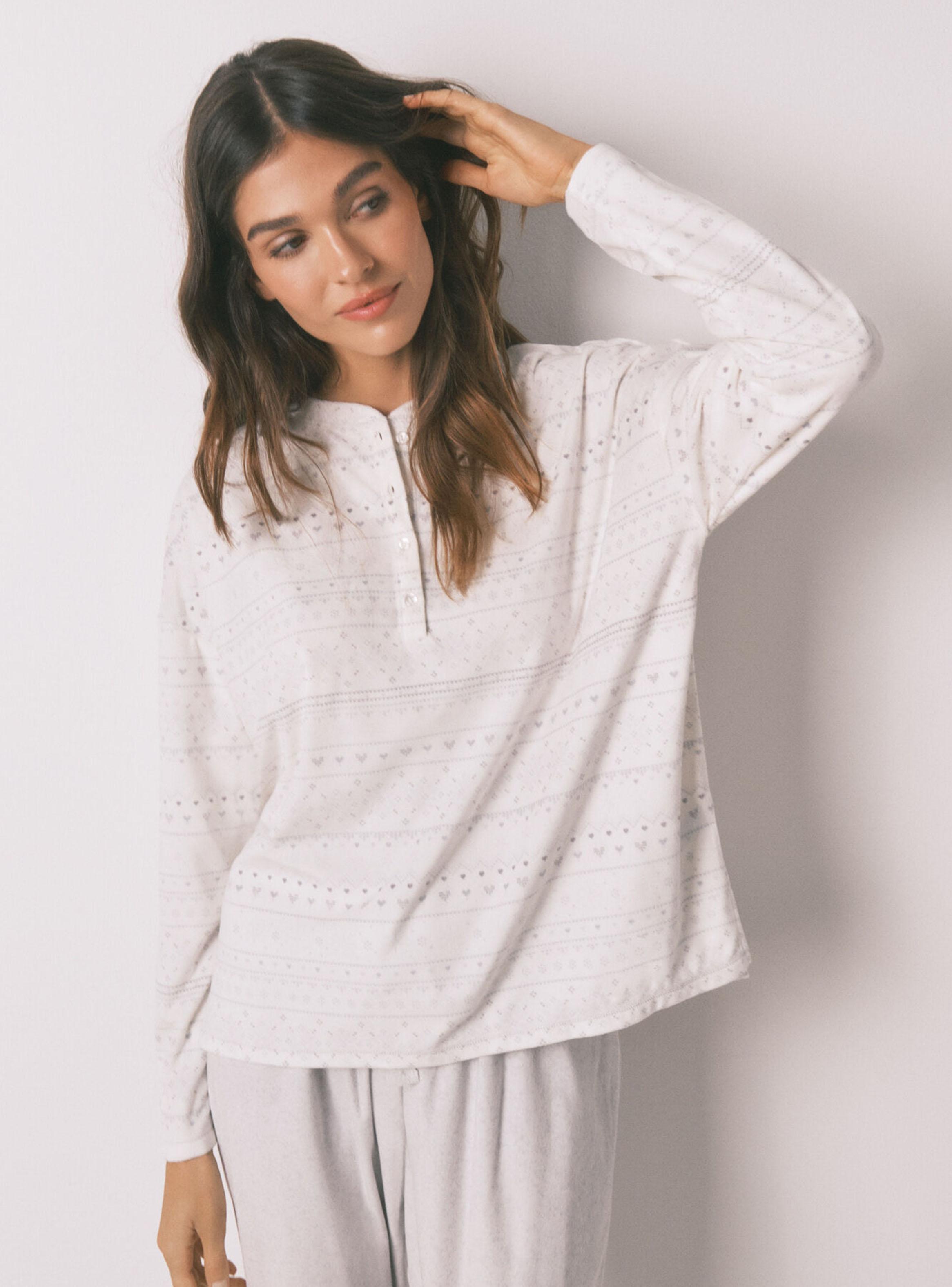 Pijama Largo Polar Suave Cenefas-2