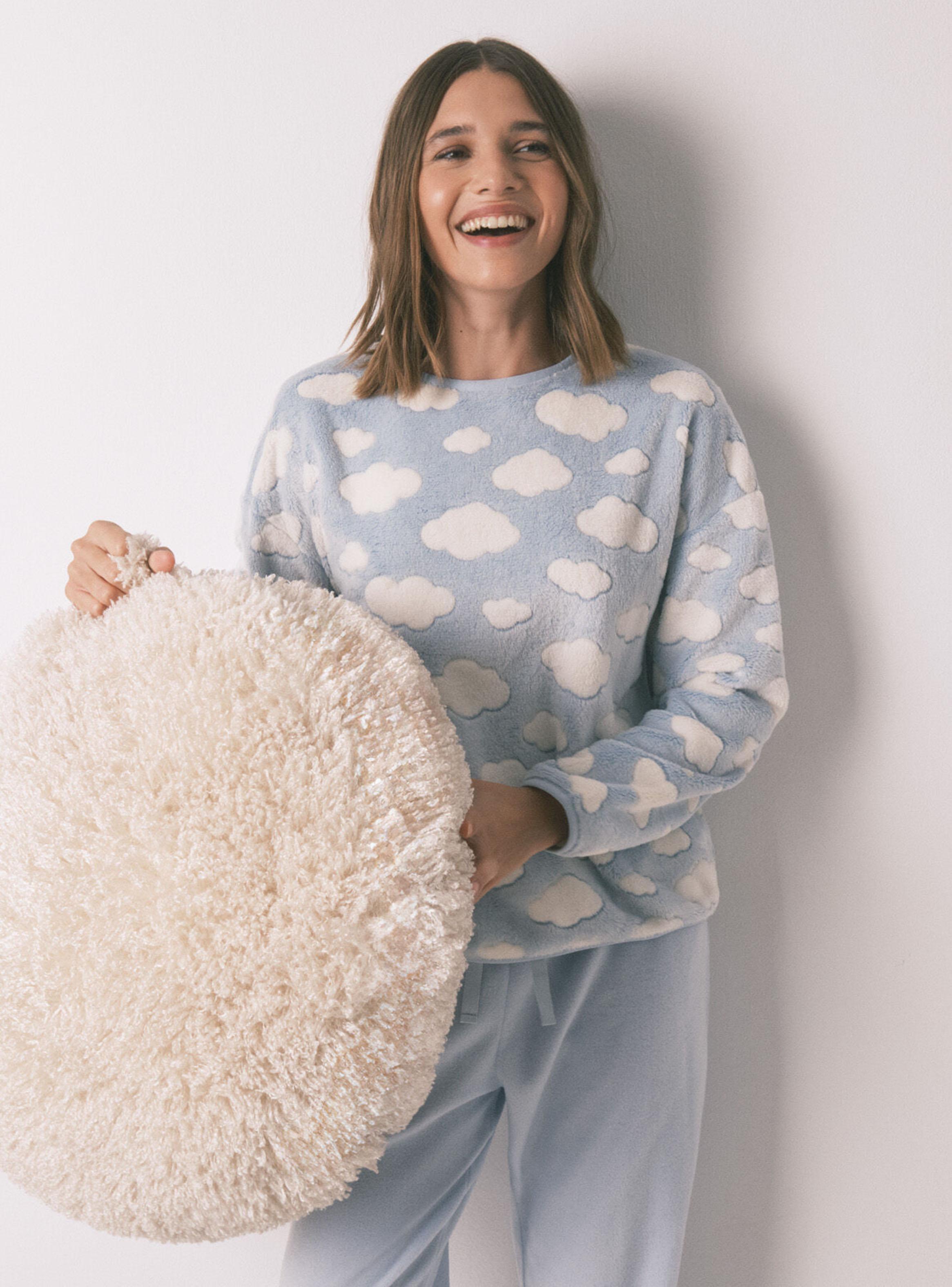 Pijama Largo Polar Mousse Nubes-2