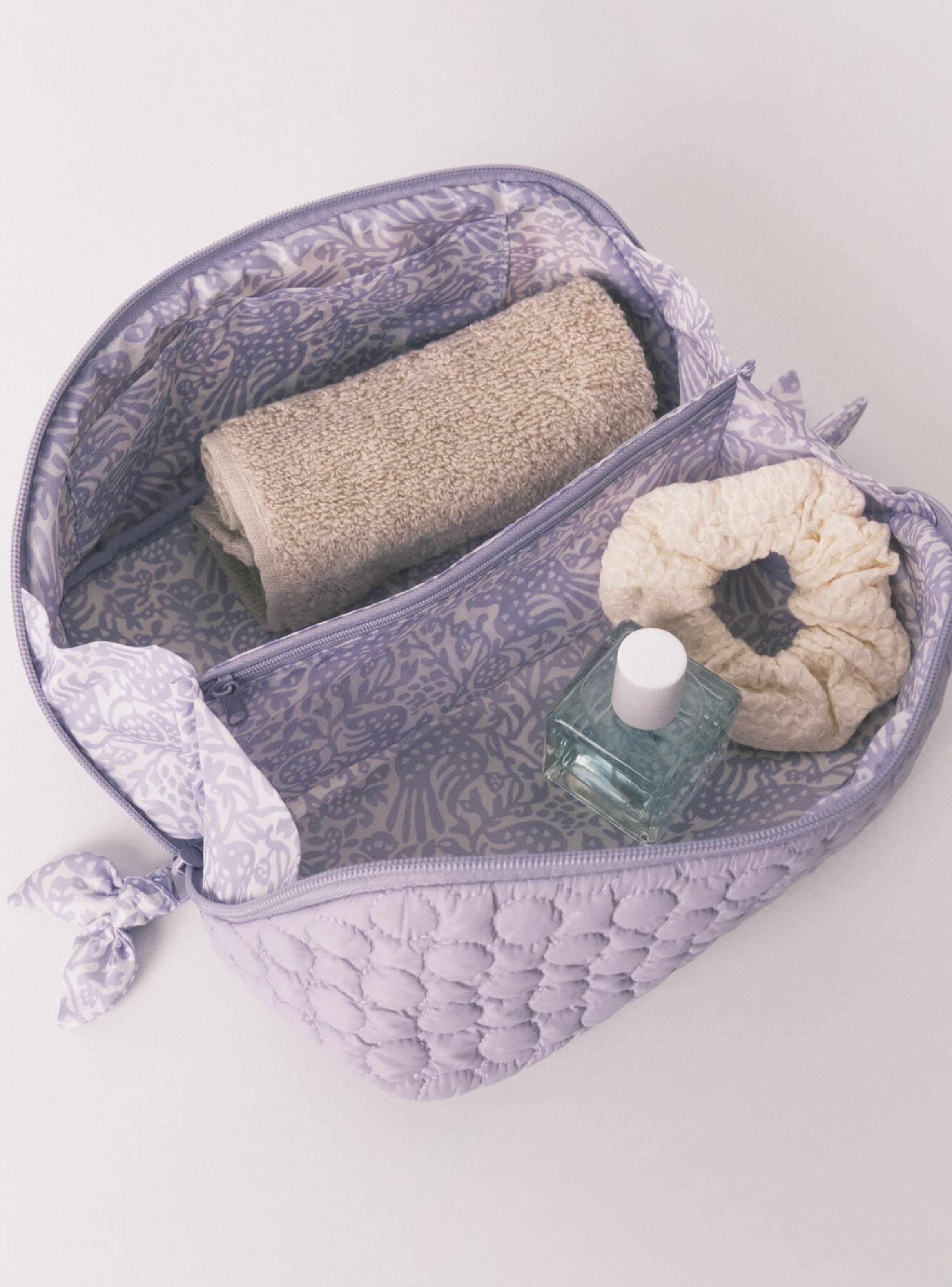 Neceser Mediano Acolchado Lila-3