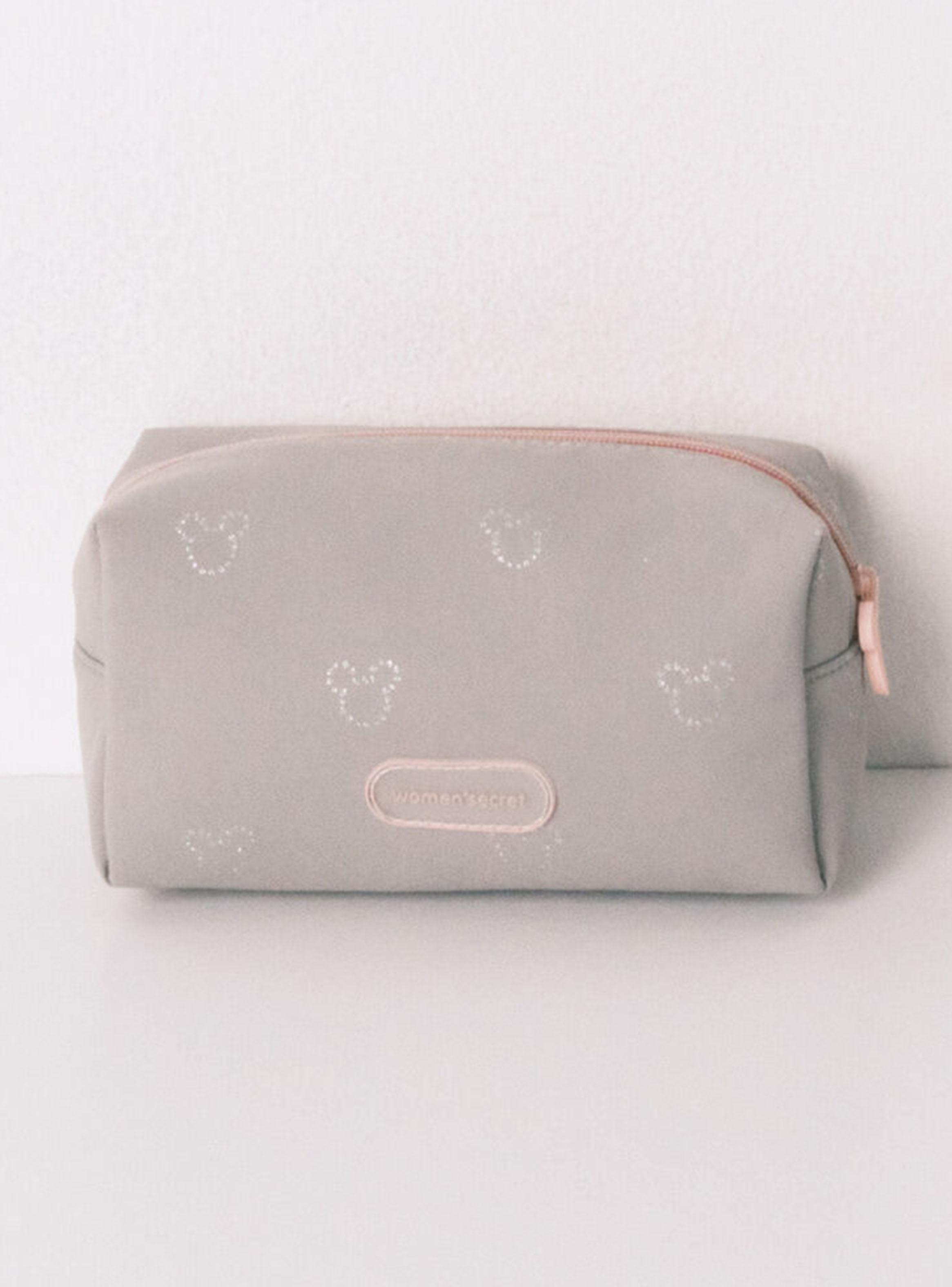 Neceser Mediano Gris Estampado Mickey-2