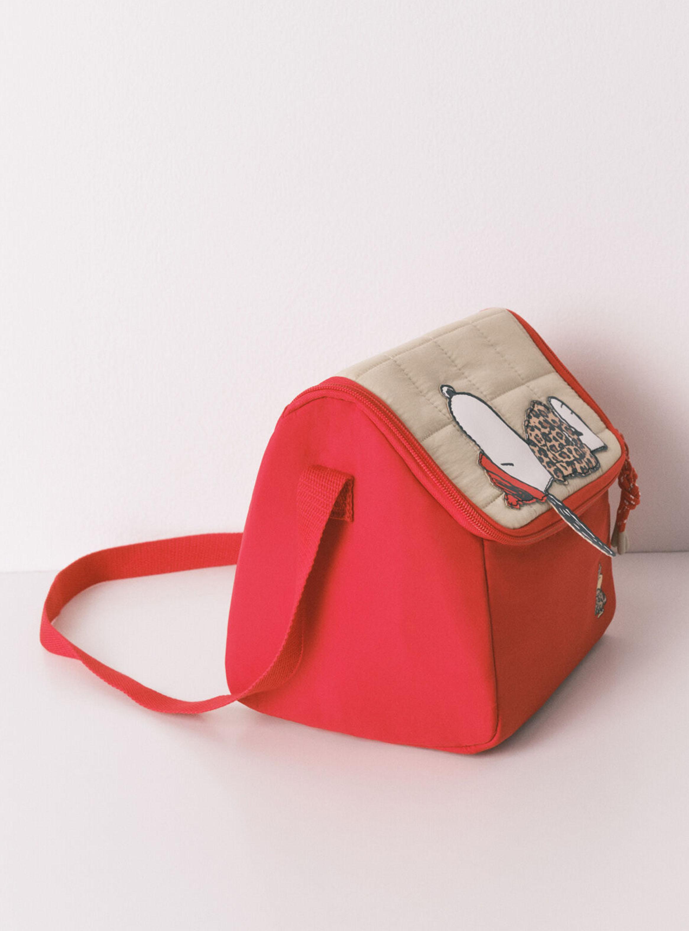 Bolsa Térmica Snoopy Porta Alimentos Rojo-2
