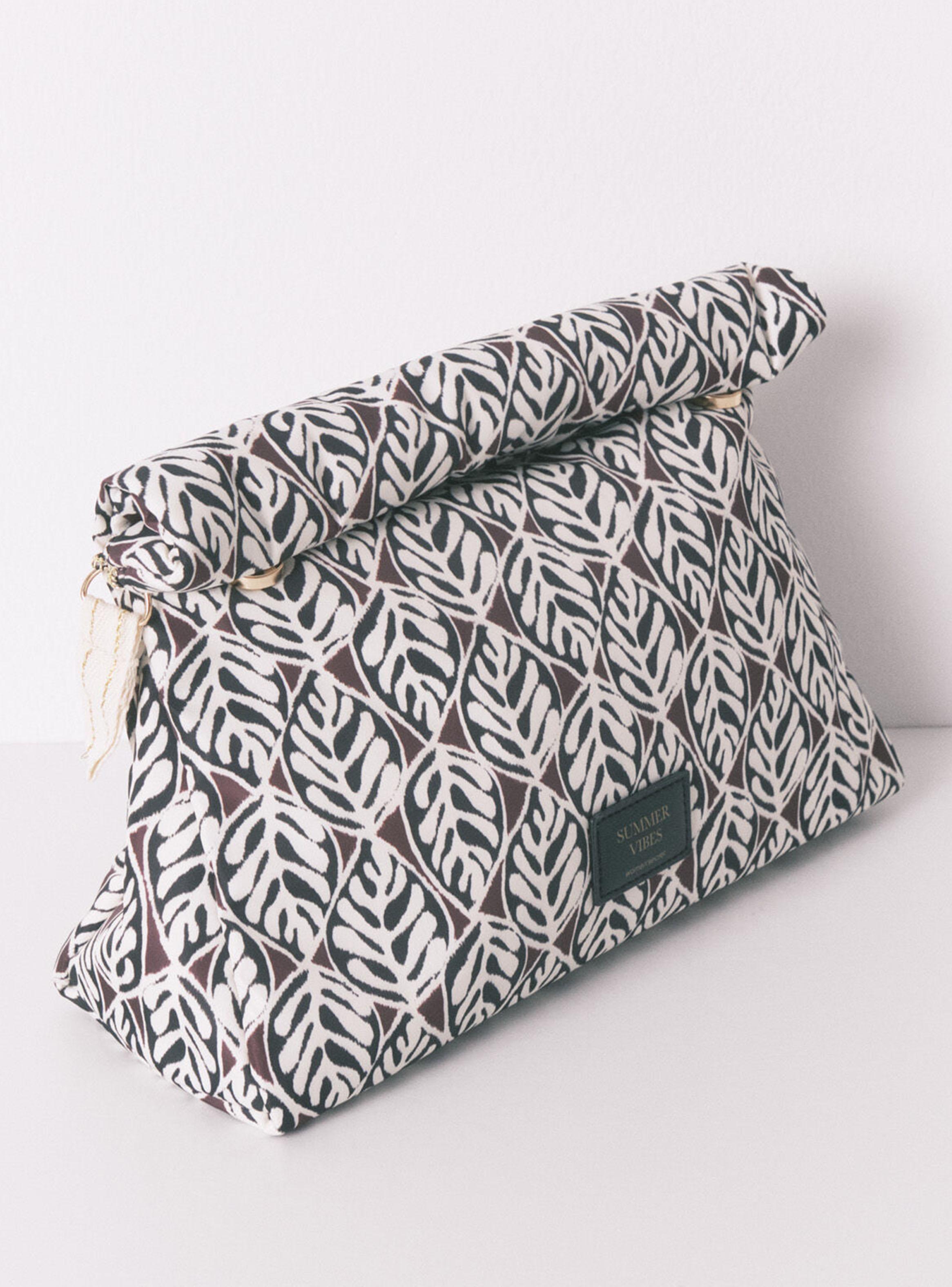 Neceser Grande Acolchado Print Hojas-4