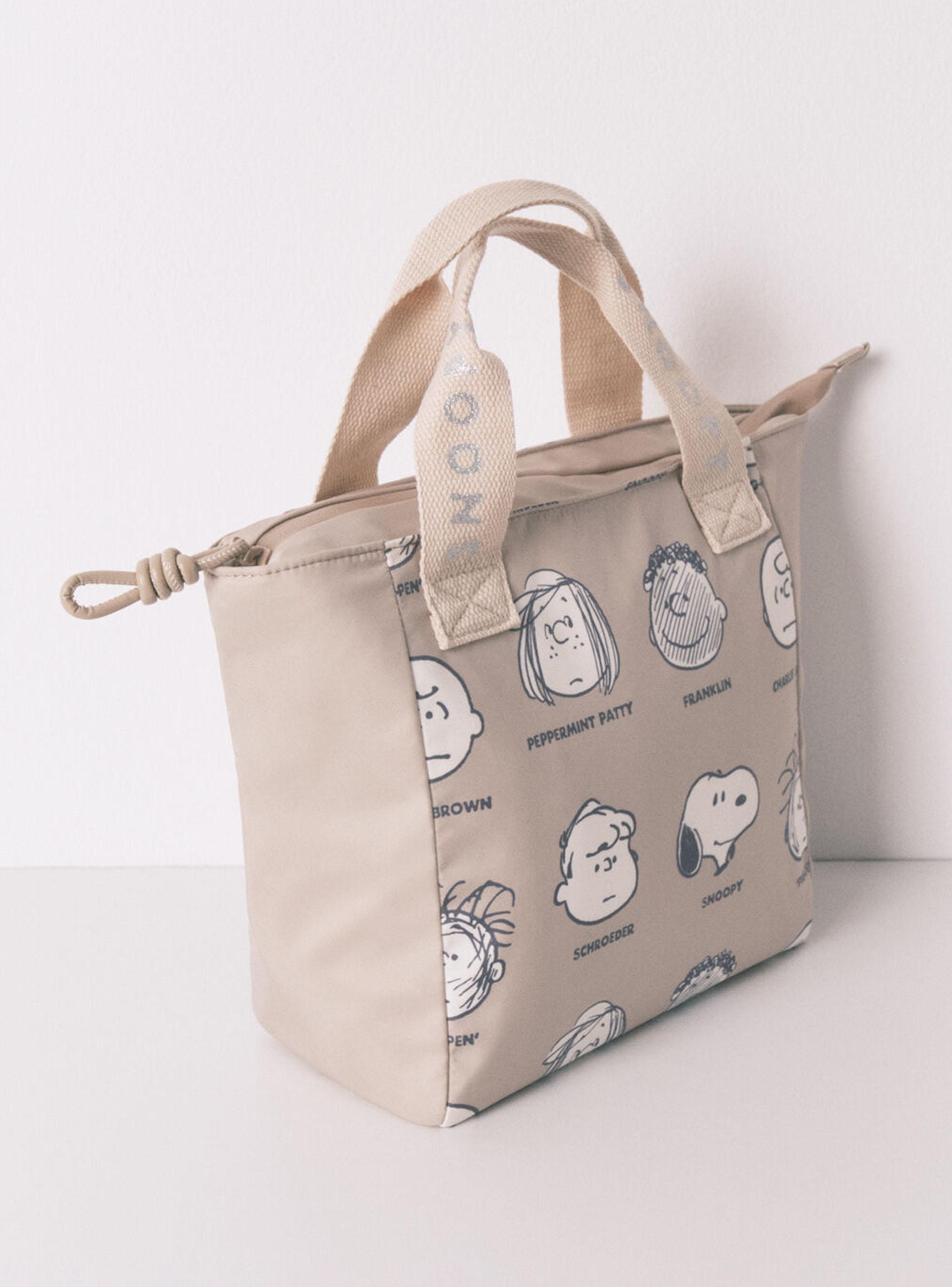 Bolsa Térmica Snoopy Porta Alimentos Beige-2