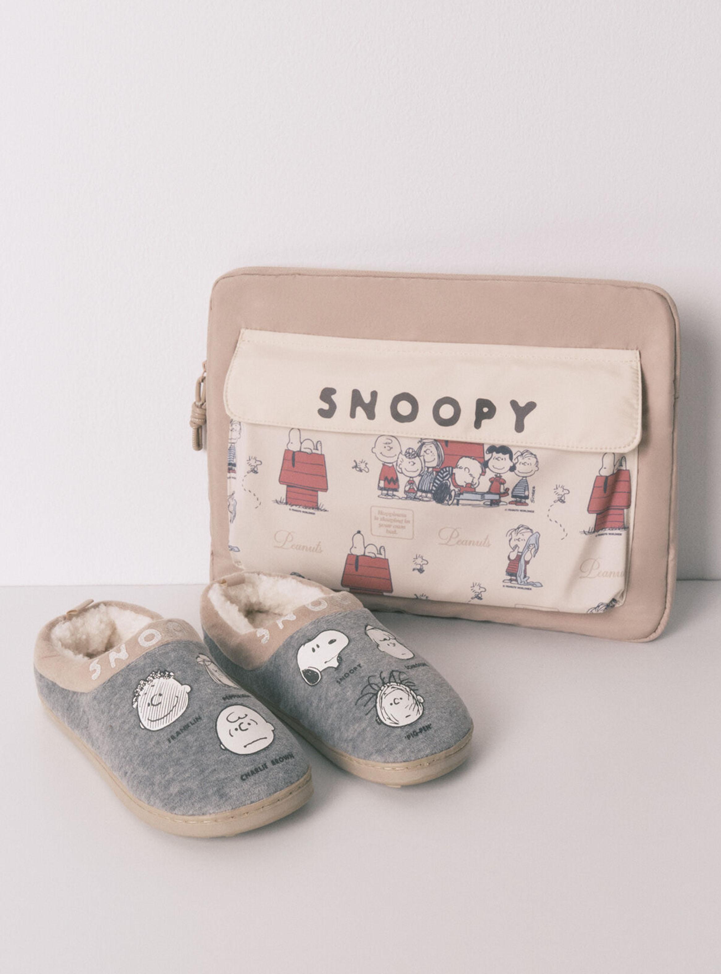 Funda Ordenador Snoopy Nailon Beige-3