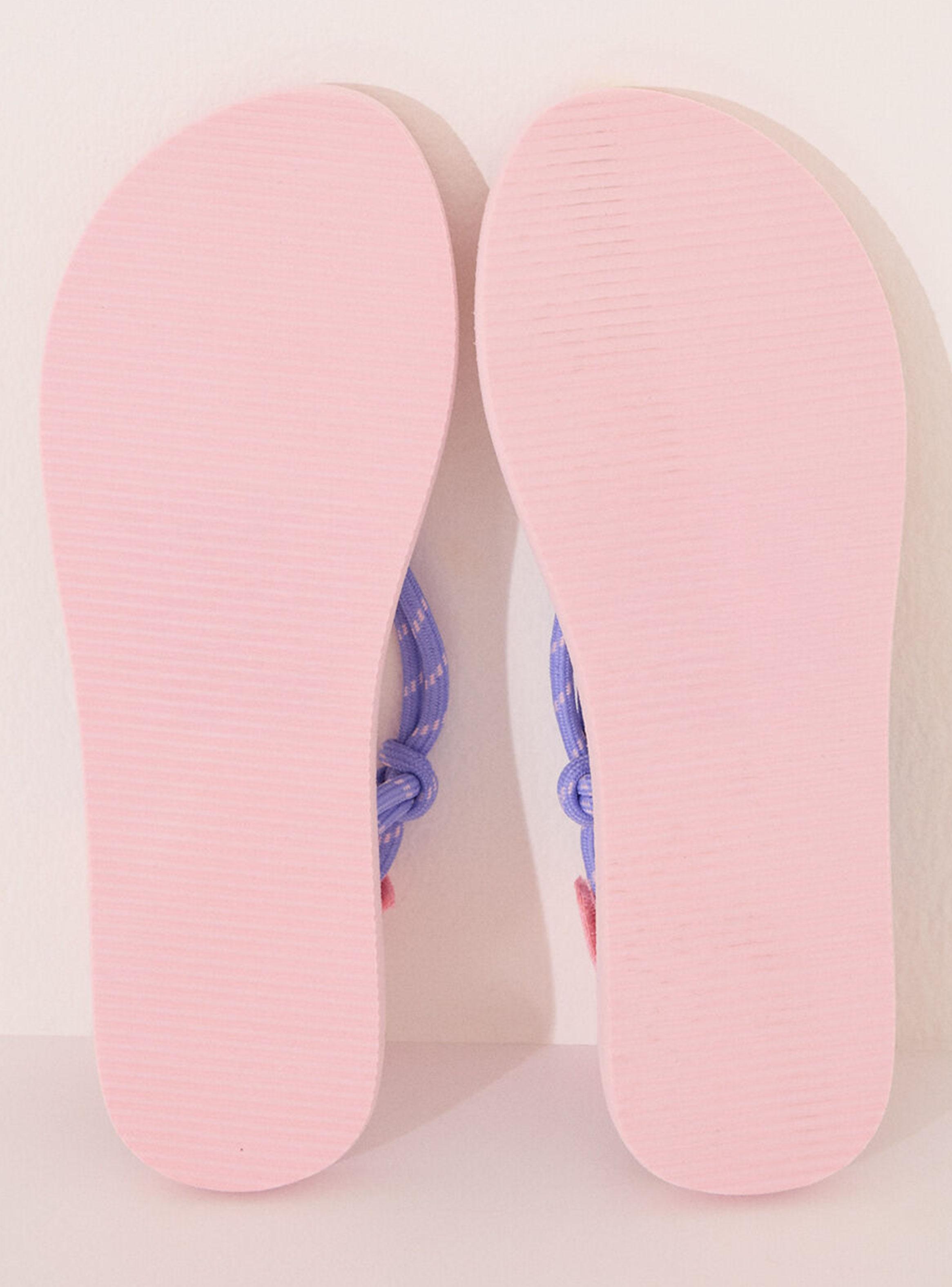 Sandalias Tiras Morado y Snoopy-3