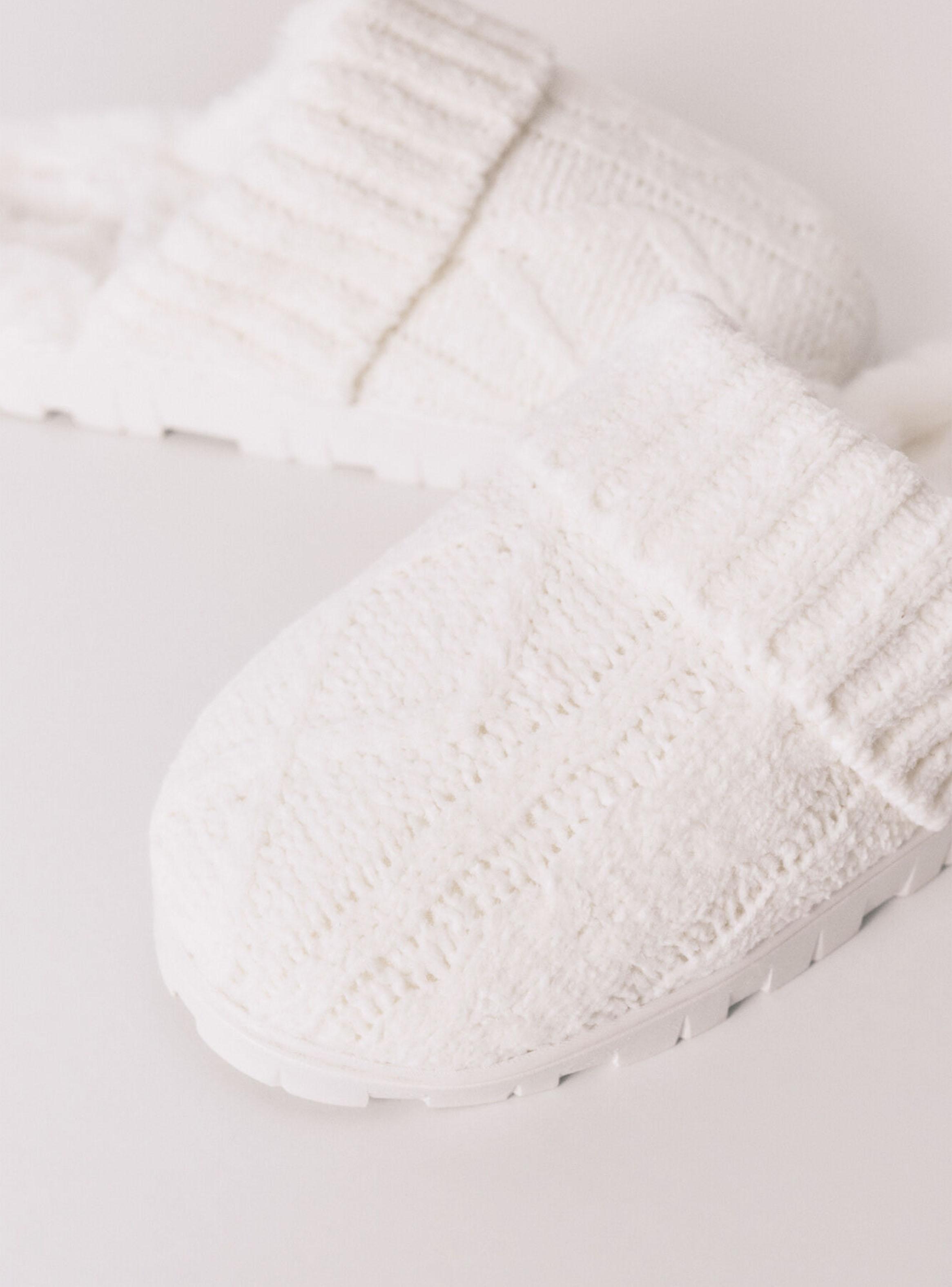 Pantuflas Casa Punto Tricot Blanco-2