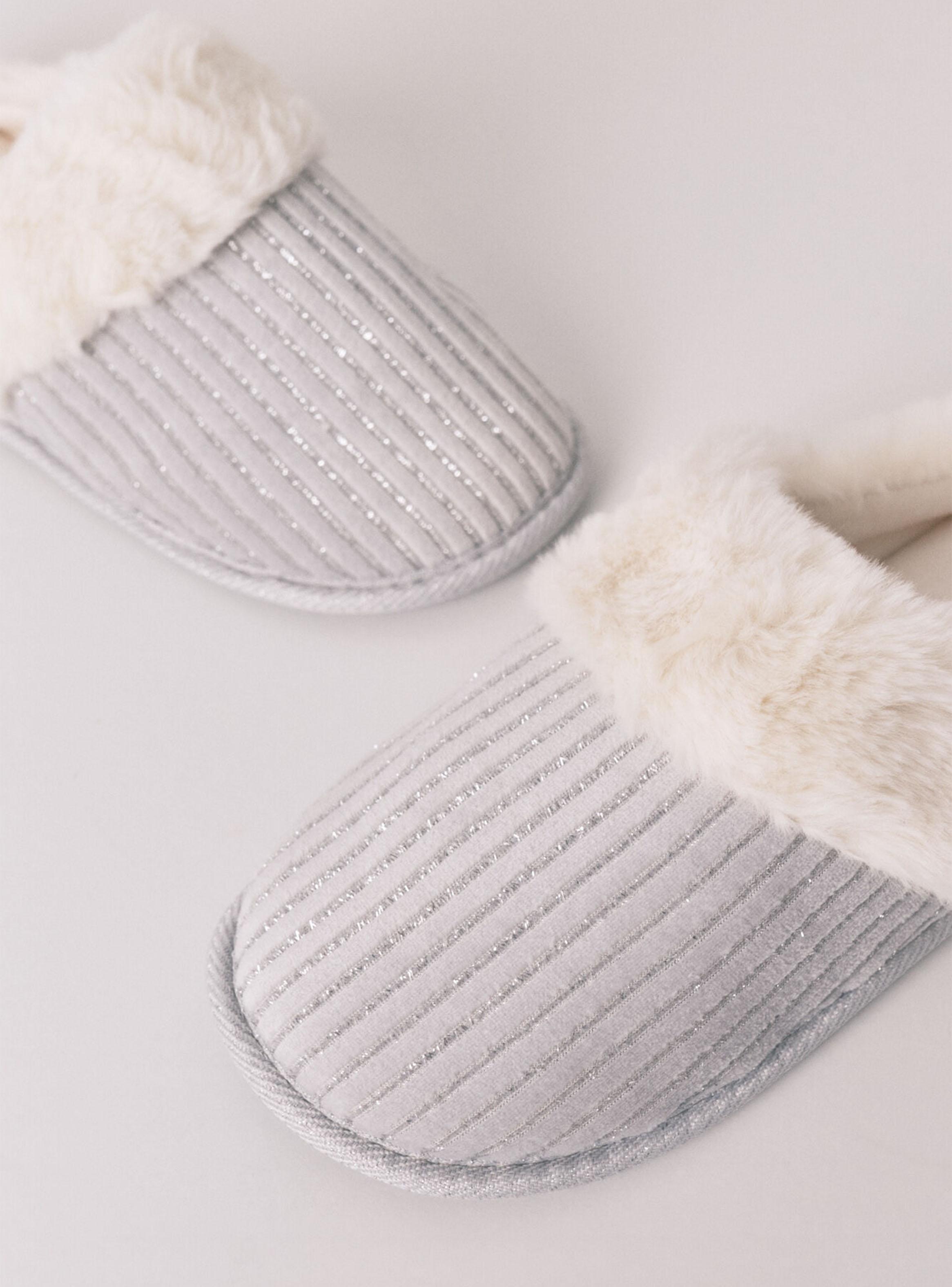 Pantufla Casa Canalé Pelo Lurex-4