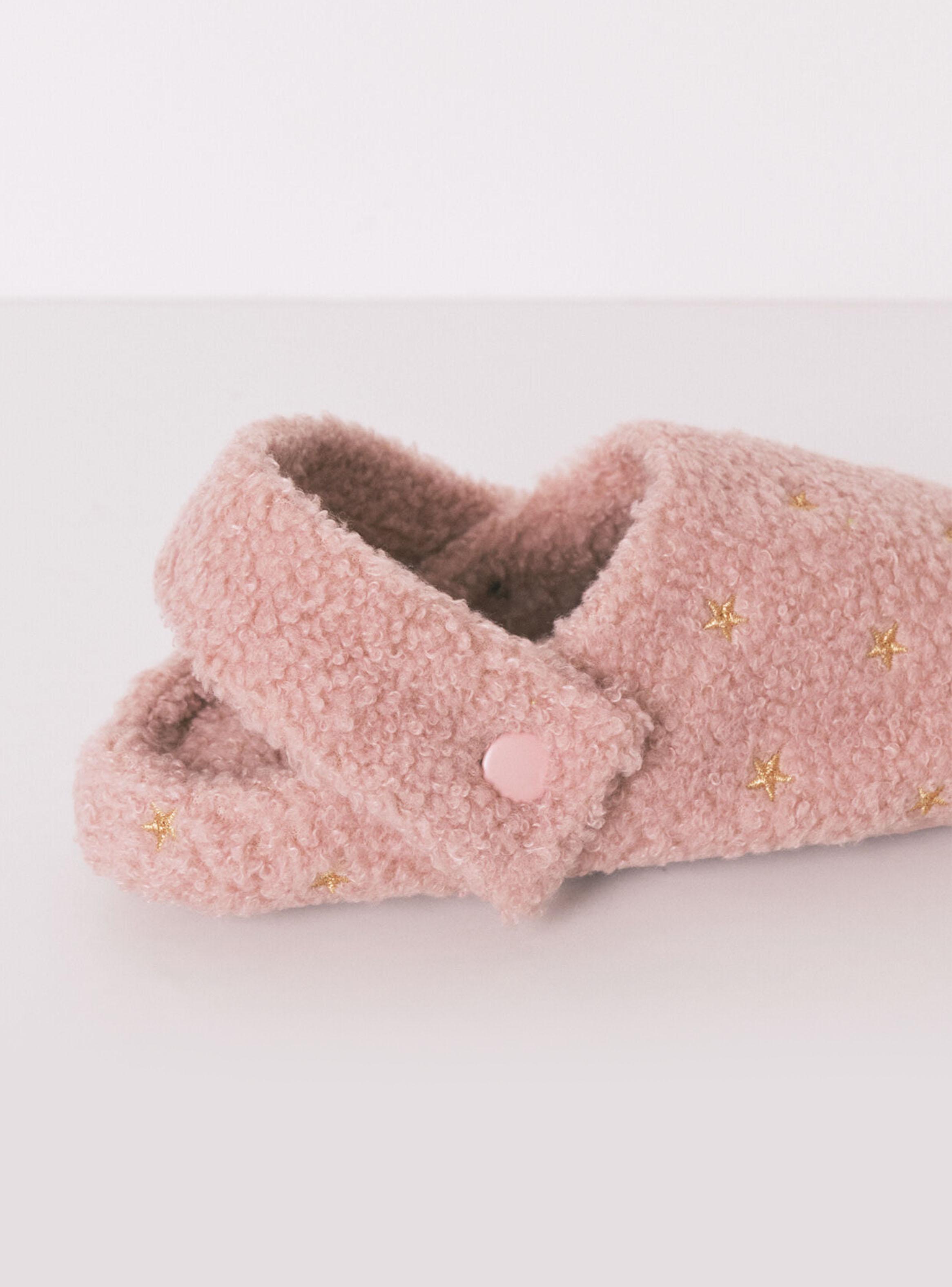 Pantuflas Casa Corderito Rosa Brillo-4