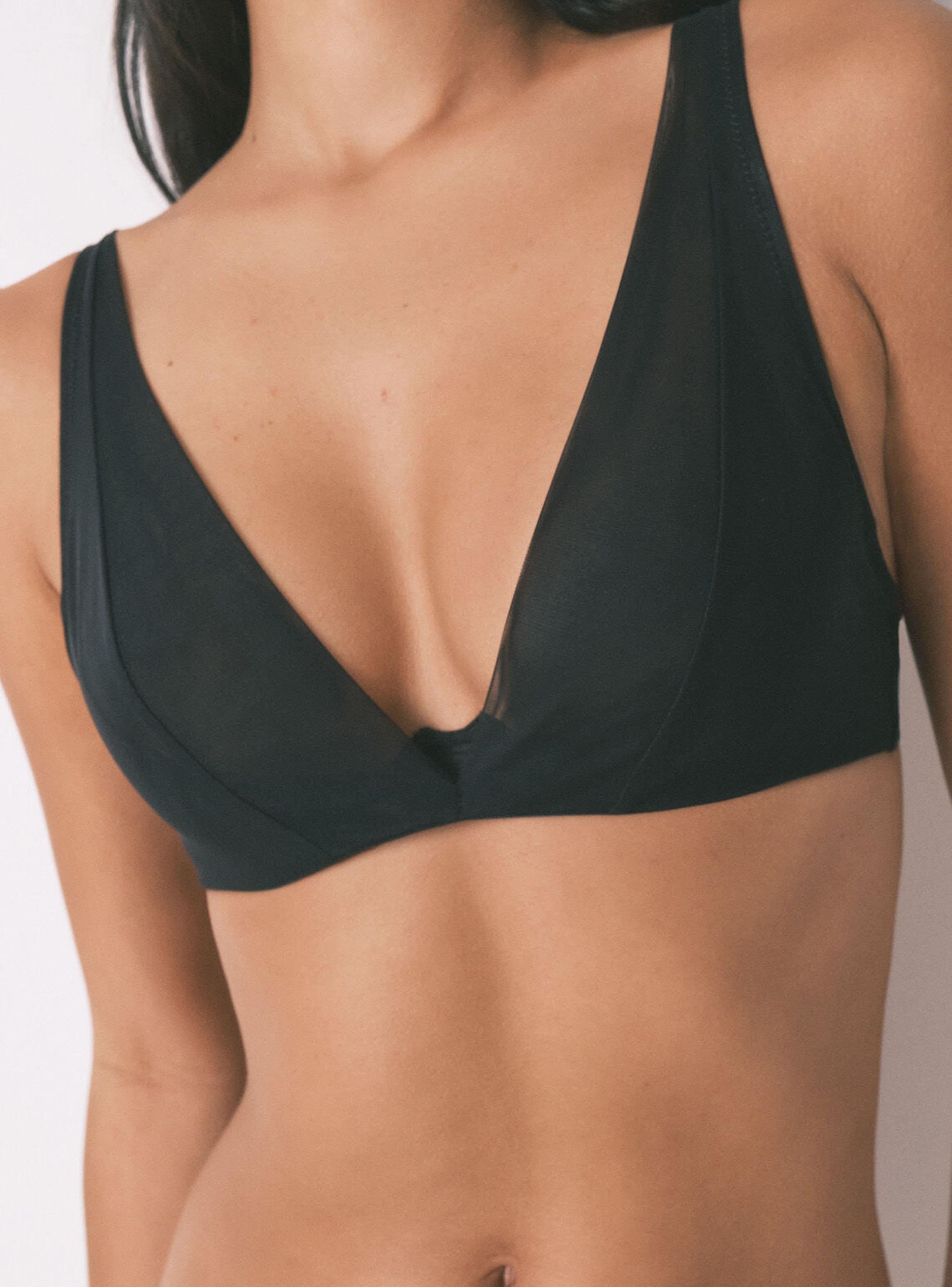 Sostén Halter Tul Negro Cierre Especial-2