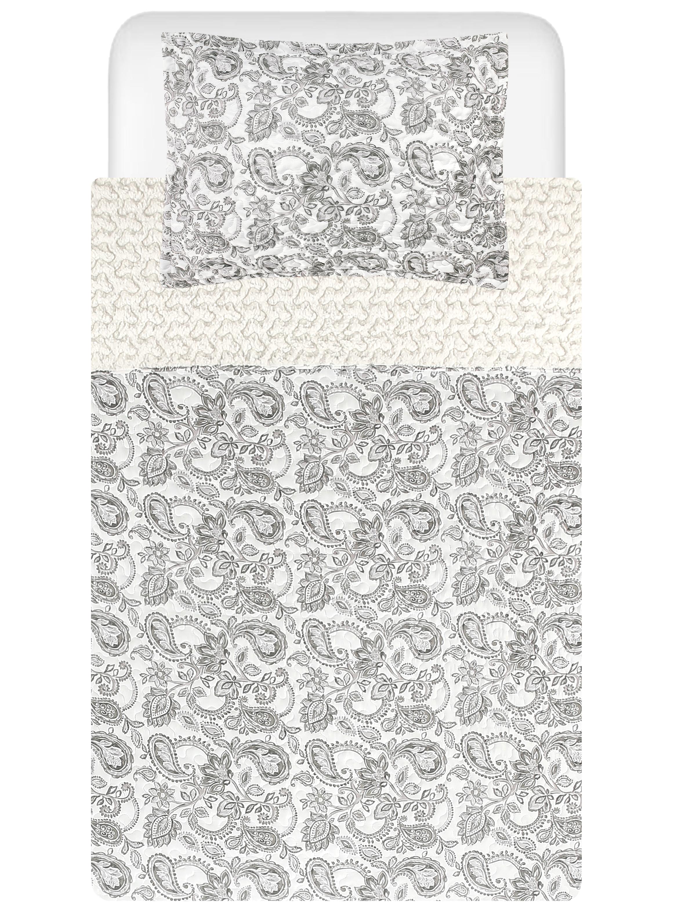 Quilt Paisley Sherpa 2 Plazas-3