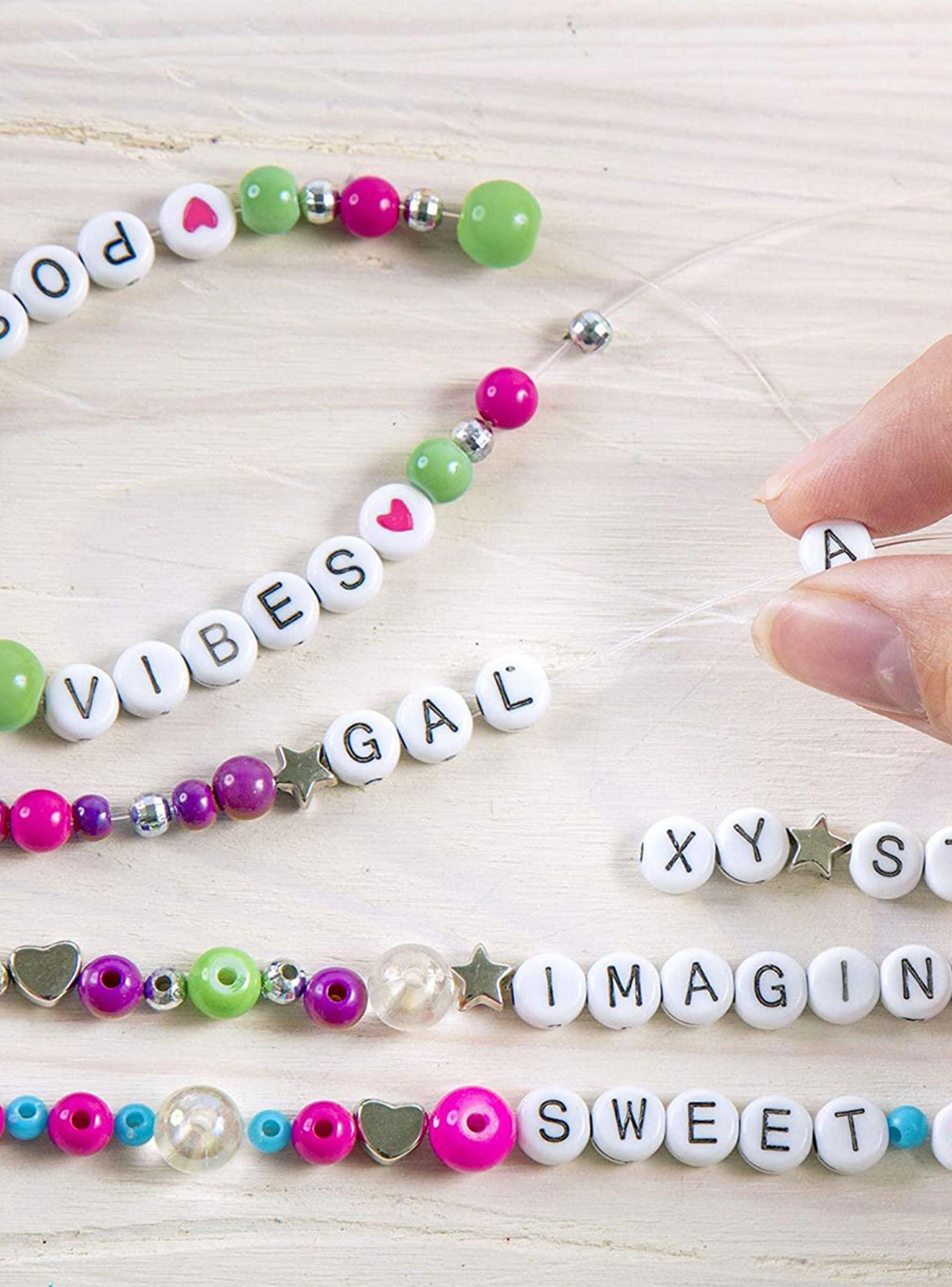 Set Pulseras con Letras 48 Piezas-3