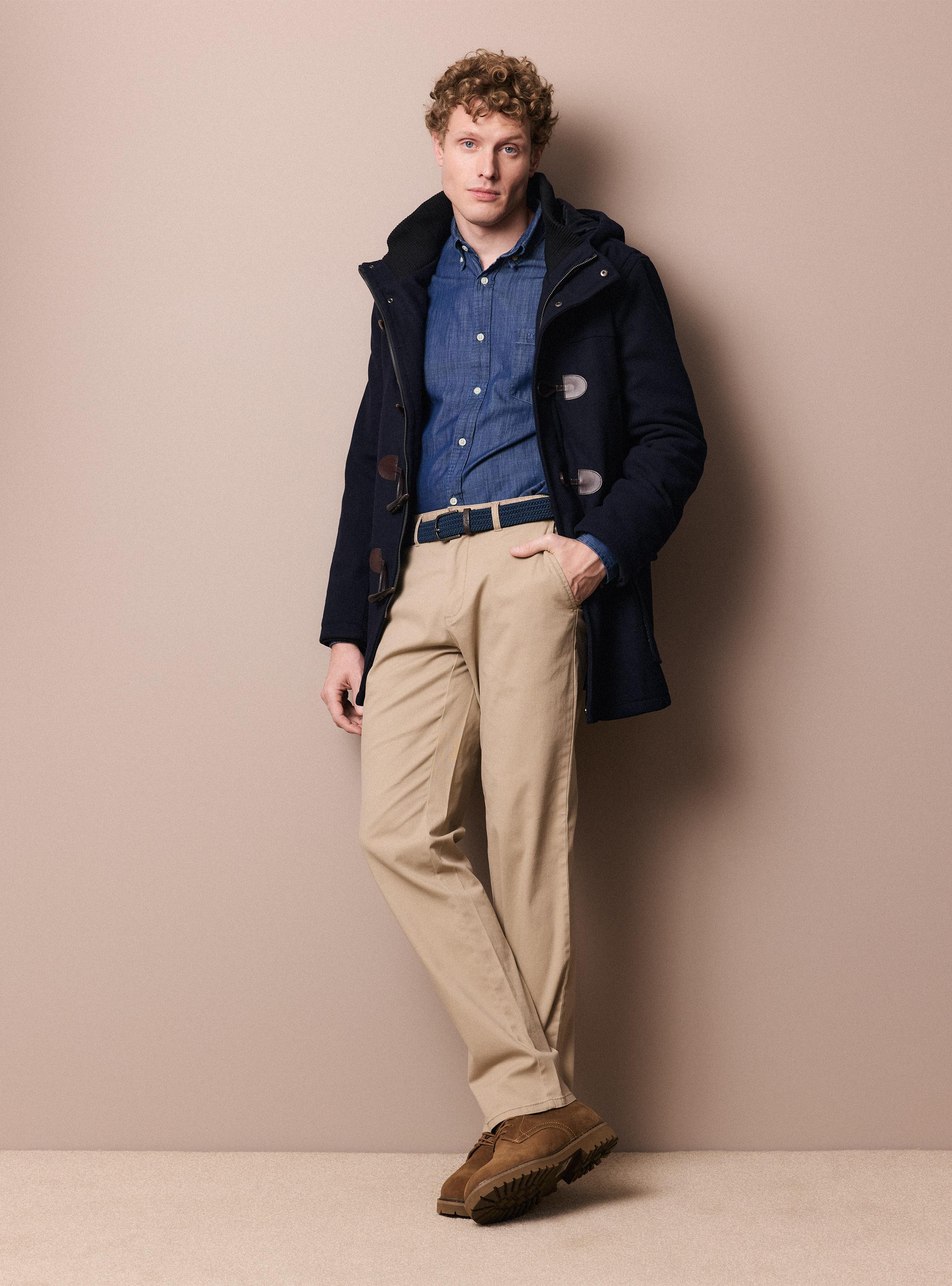 Abrigo Montgomery Largo con Lana-4