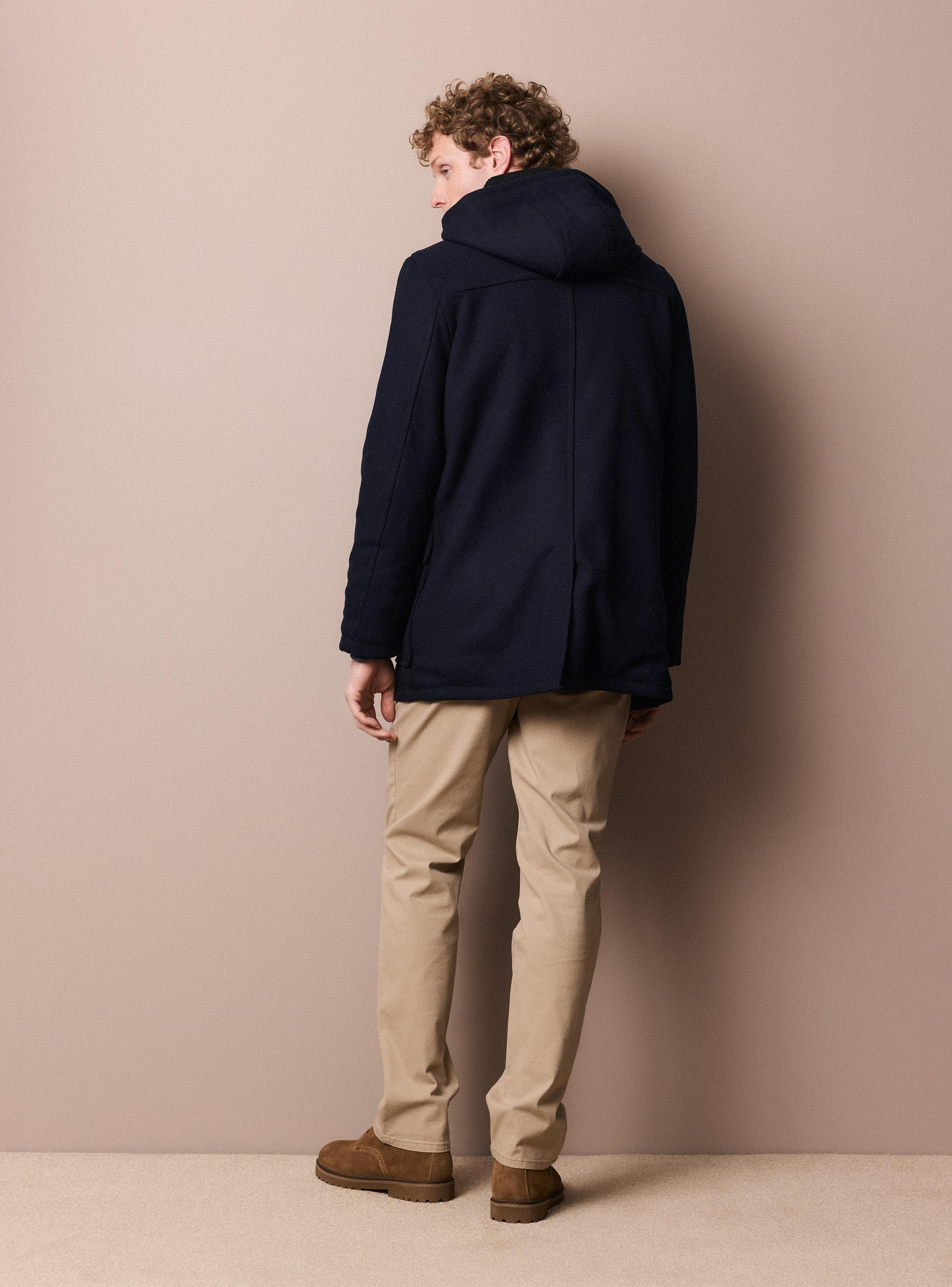 Abrigo Montgomery Largo con Lana-5