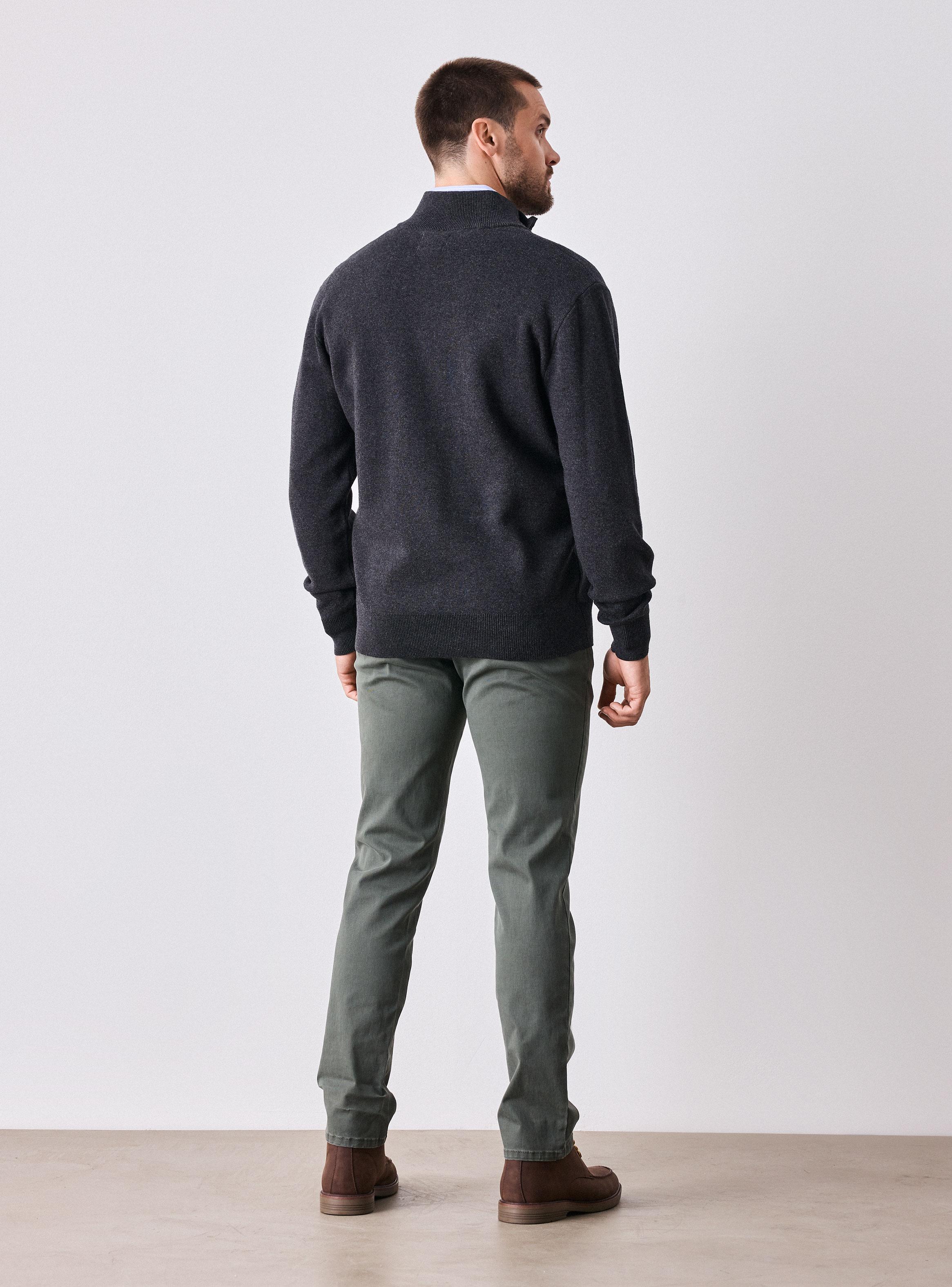 Sweater Doble Tela Grueso Medio Cierre-5