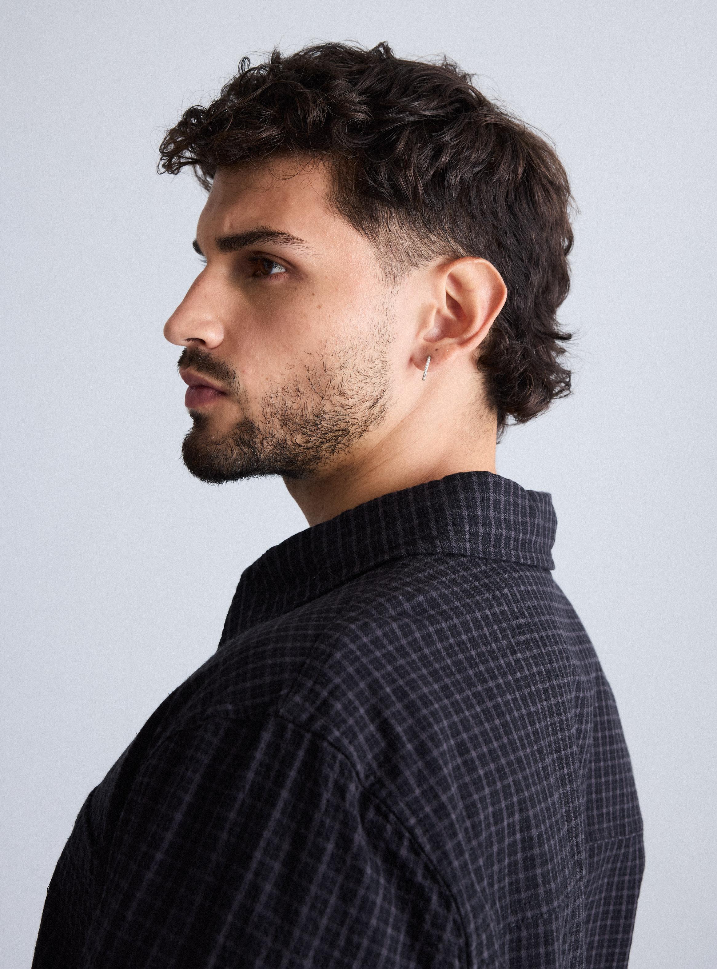 Camisa Manga Larga  Escocesa con Broches-3