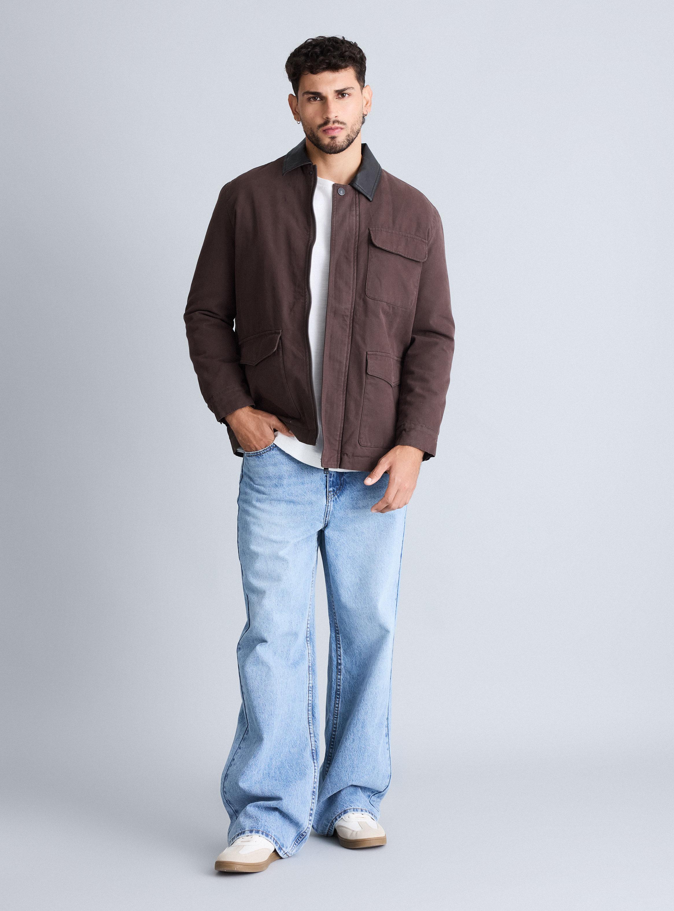 Chaqueta Canvas Cuello Contrastado-4