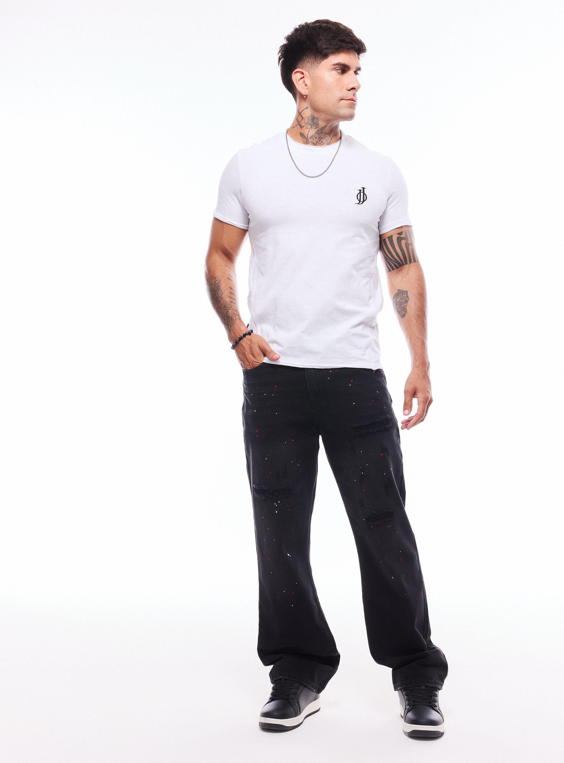 Jeans Relaxed Lavado Manchas-4