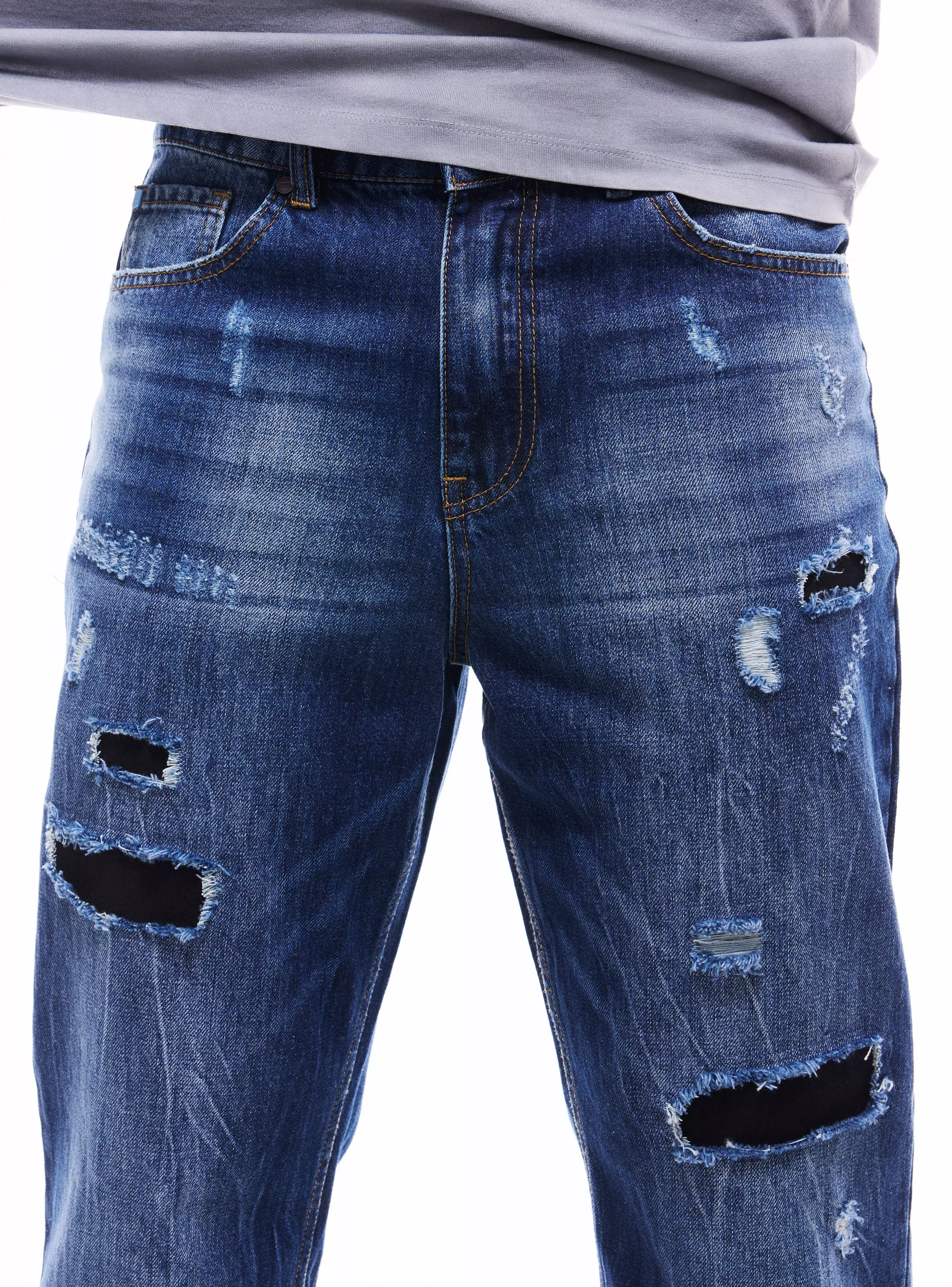 Jeans Relaxed Lavado Roturas-2