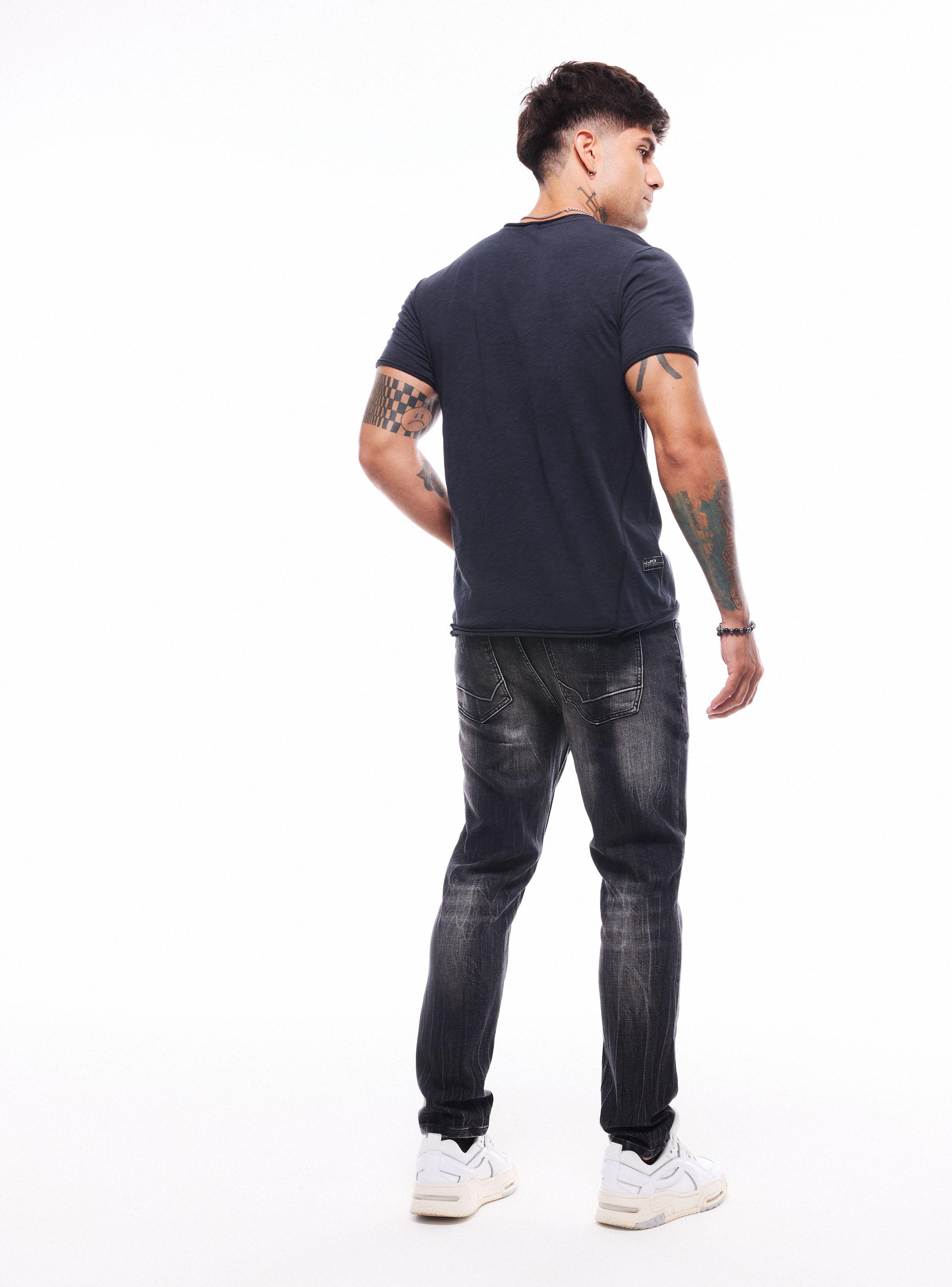 Jeans Skinny Lavado Contrastado-5