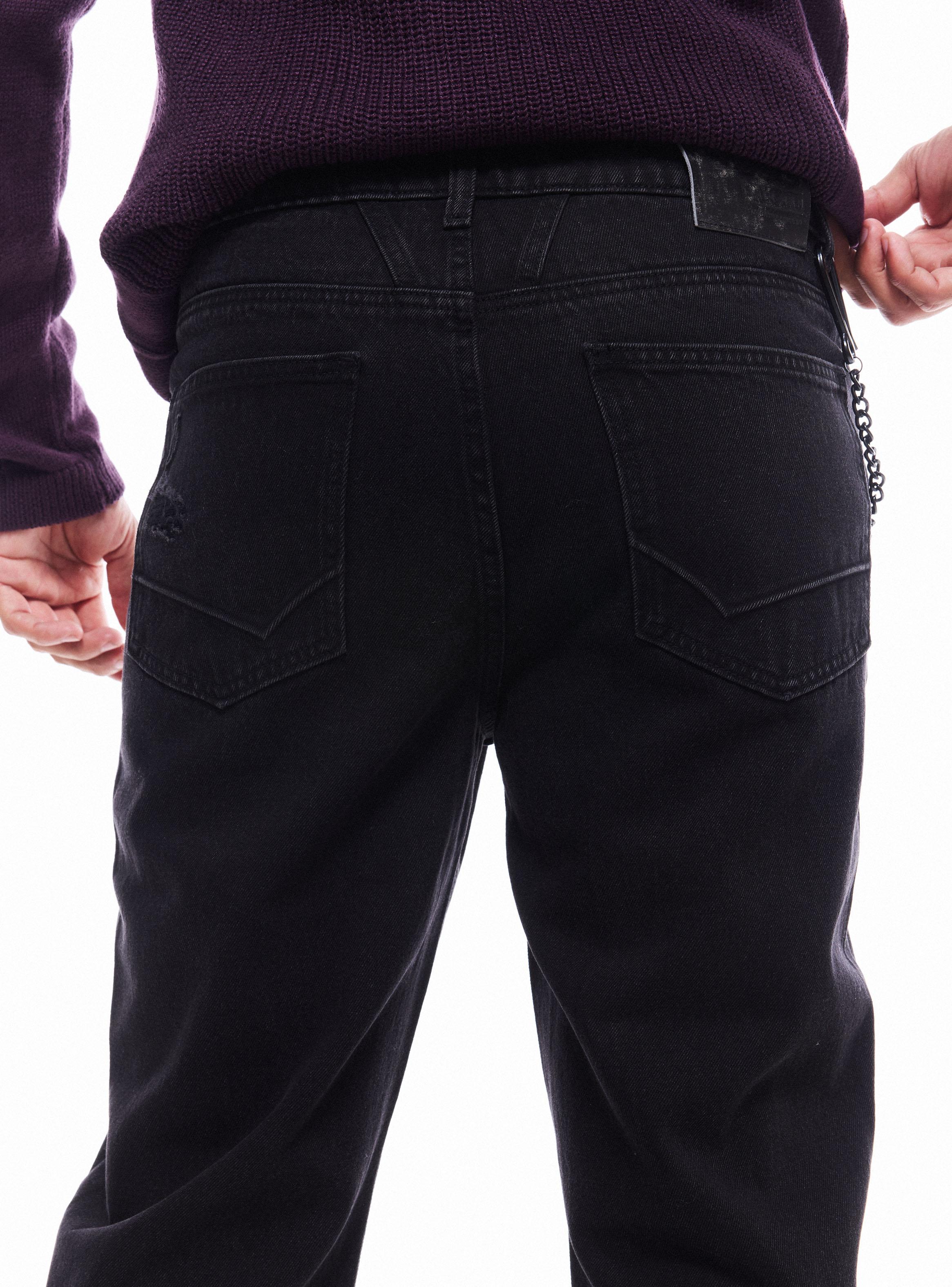 Jeans Relaxed con Cadena y Roturas-3