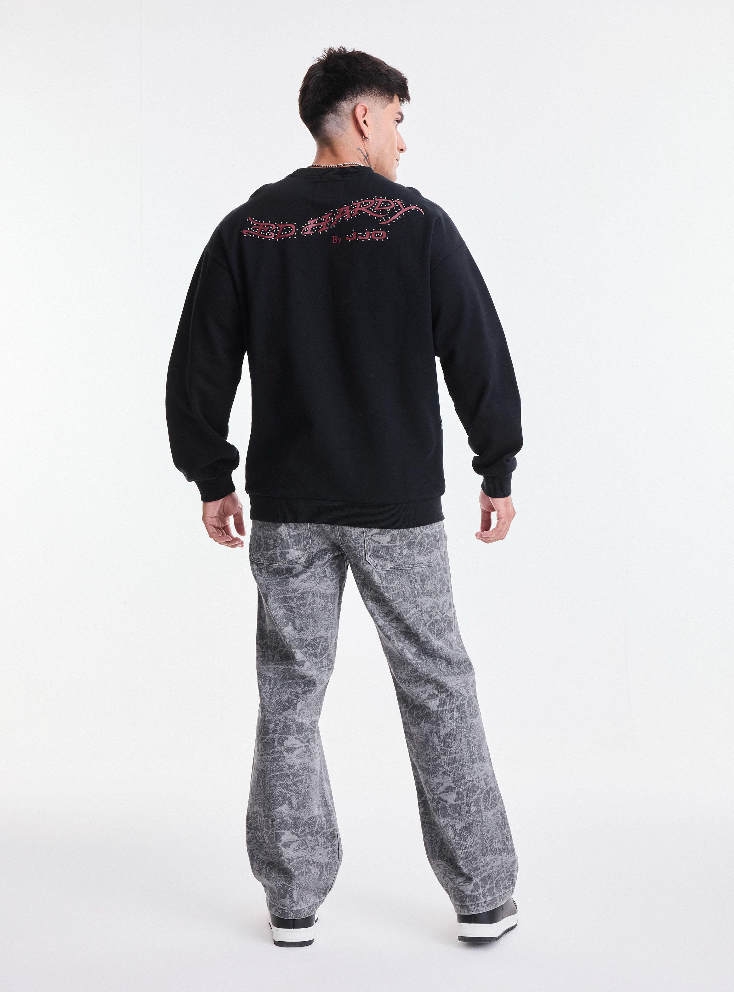 Polerón Ed Hardy Estampado PU y Tachas-5