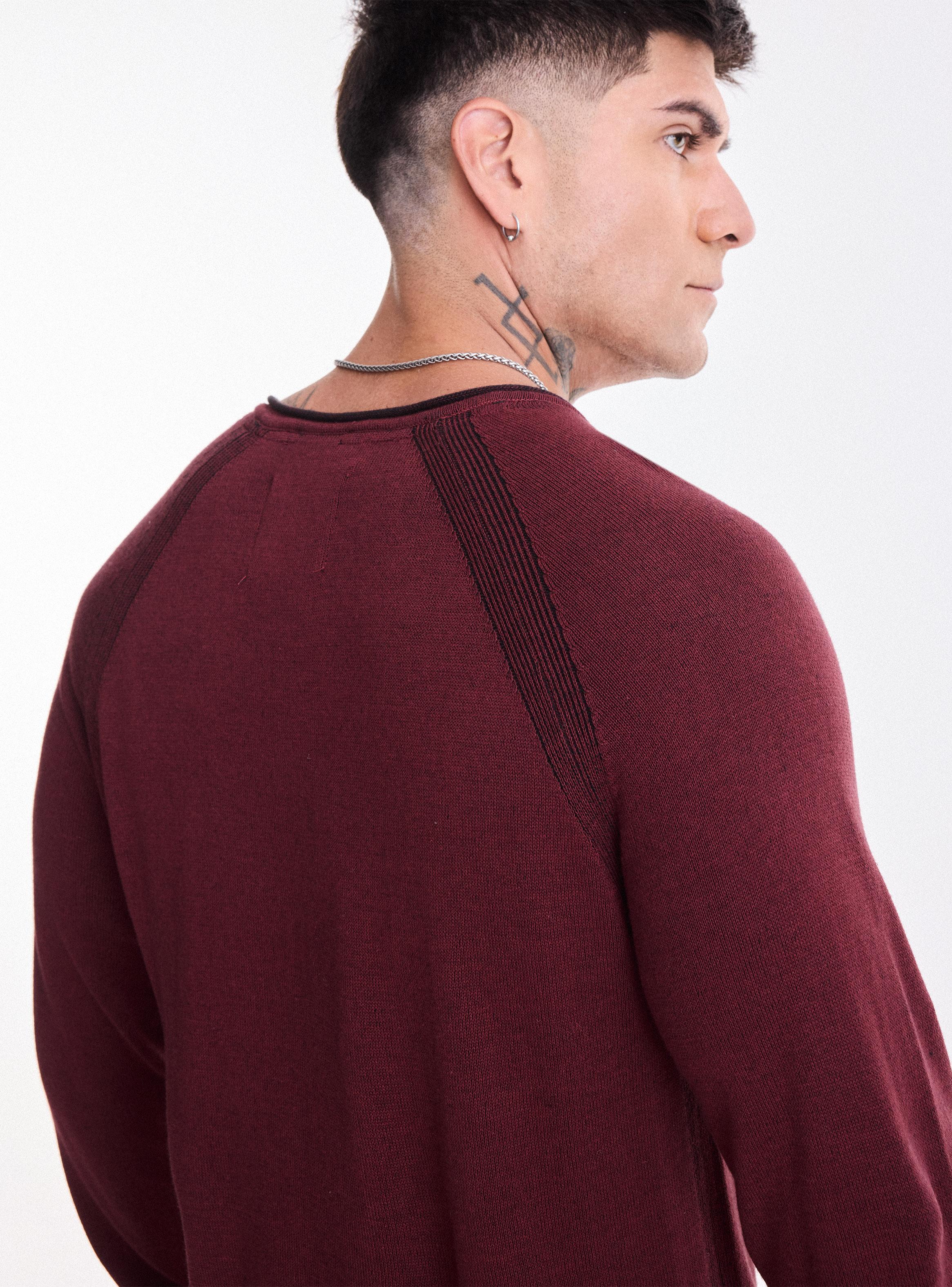 Sweater Delgado Cuello con Botones Manga Raglan-3