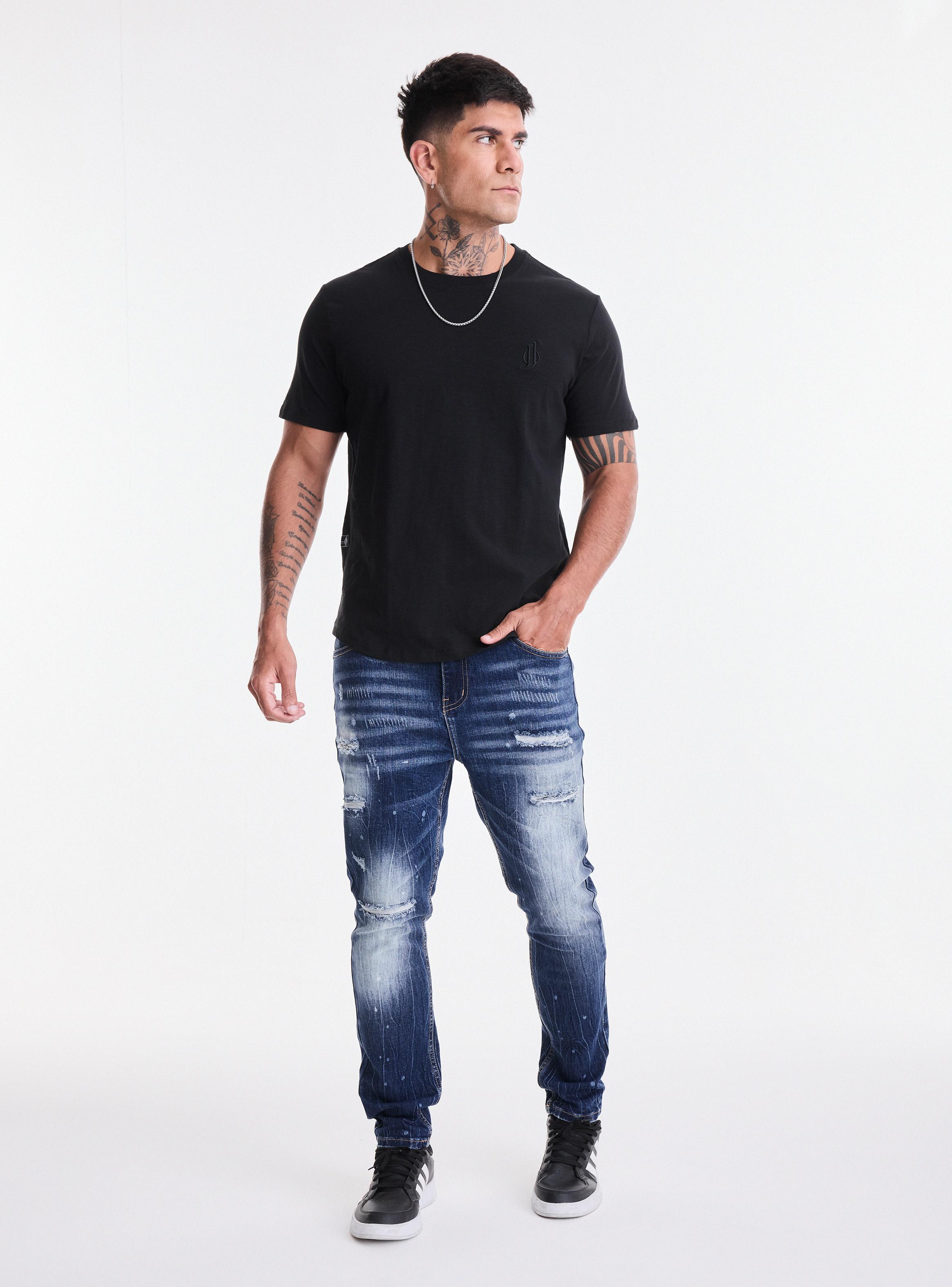 Polera Básica Longfit Bordado al Tono-4