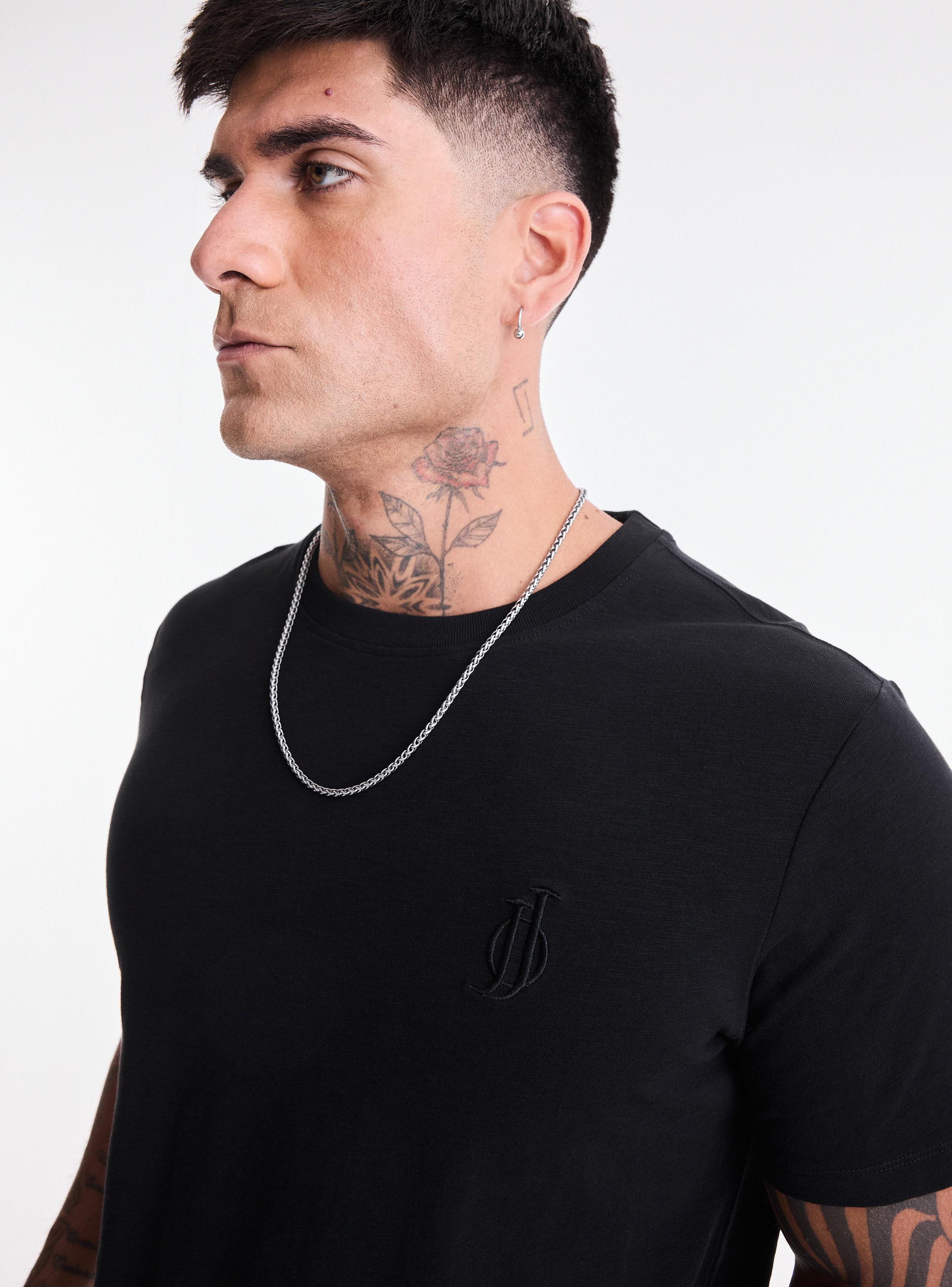 Polera Básica Longfit Bordado al Tono-2