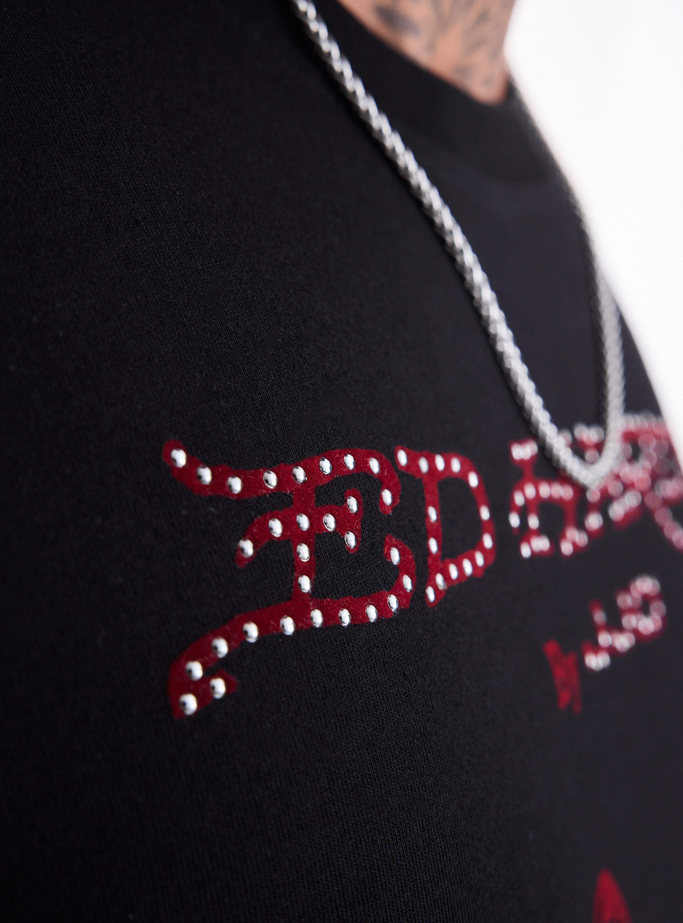 Polera Ed Hardy Estampado Terciopelo y Tachas-3