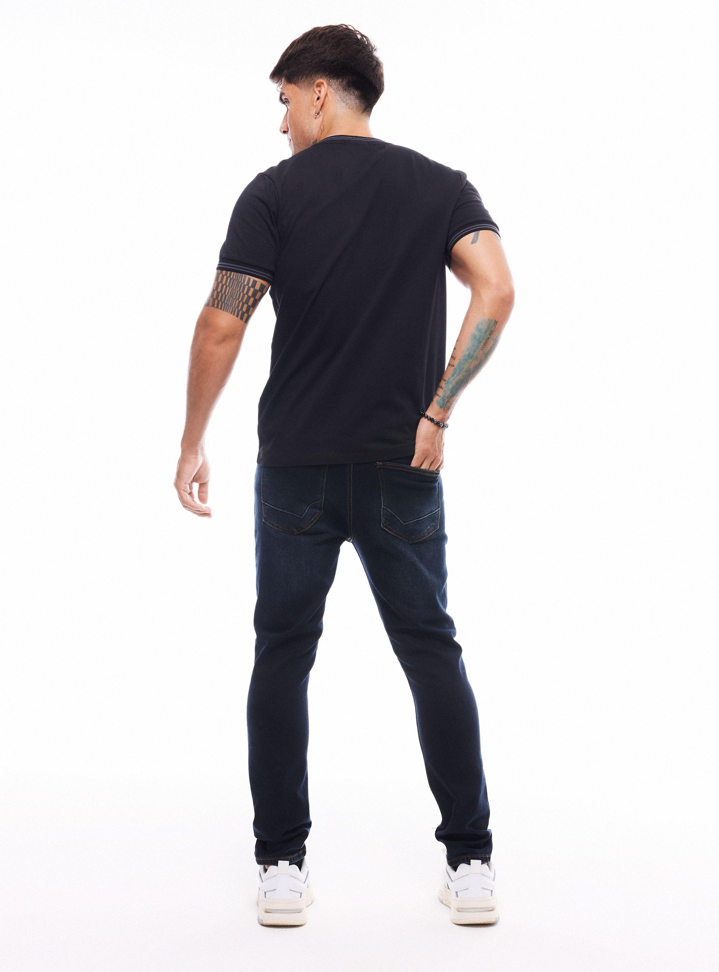 Polera Cuello Rib Con Lineas-5