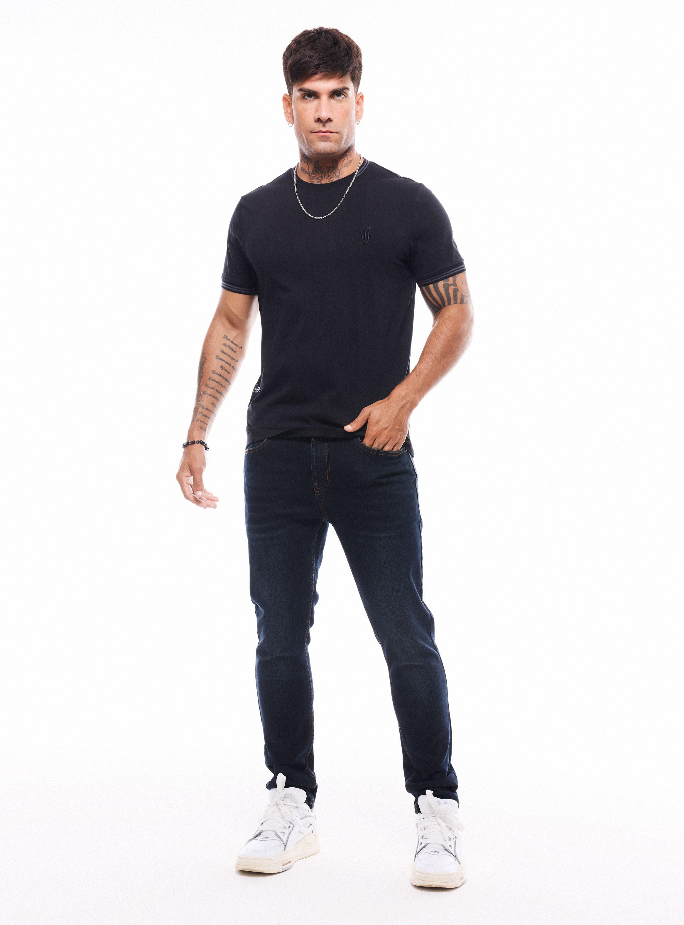 Polera Cuello Rib Con Lineas-4