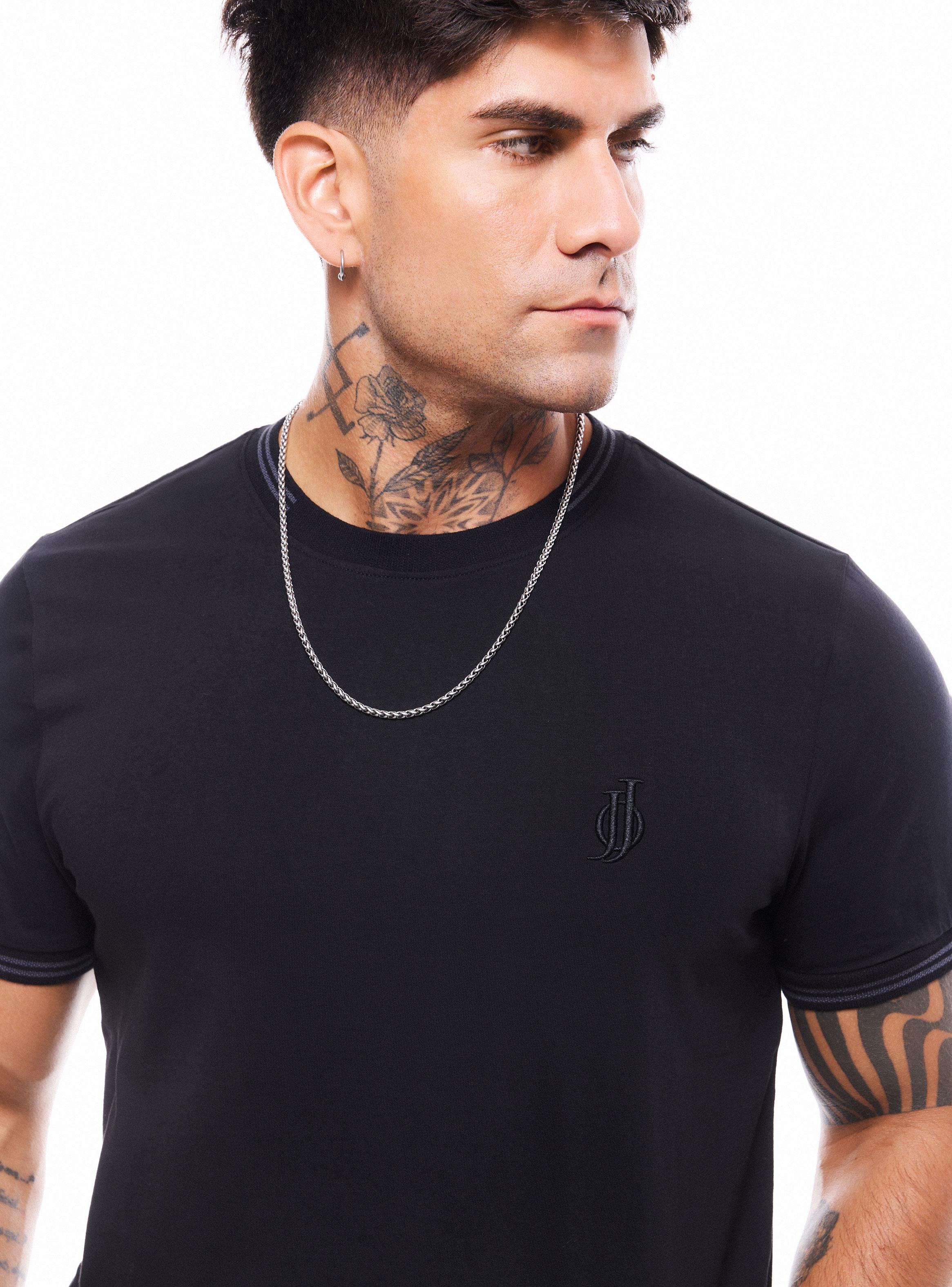 Polera Cuello Rib Con Lineas-3