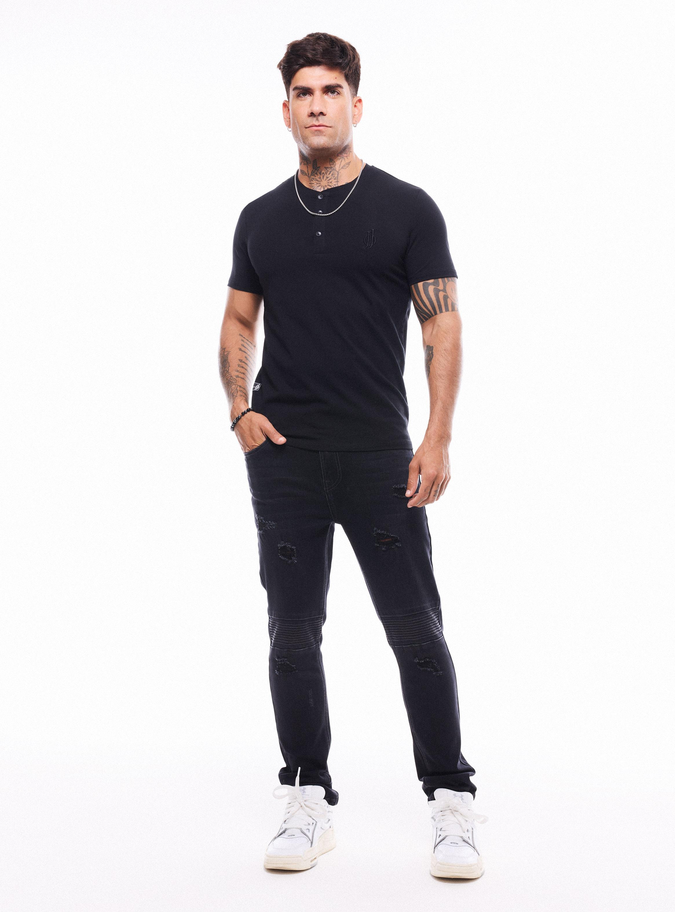 Polera Muscle Fit con Botones-4