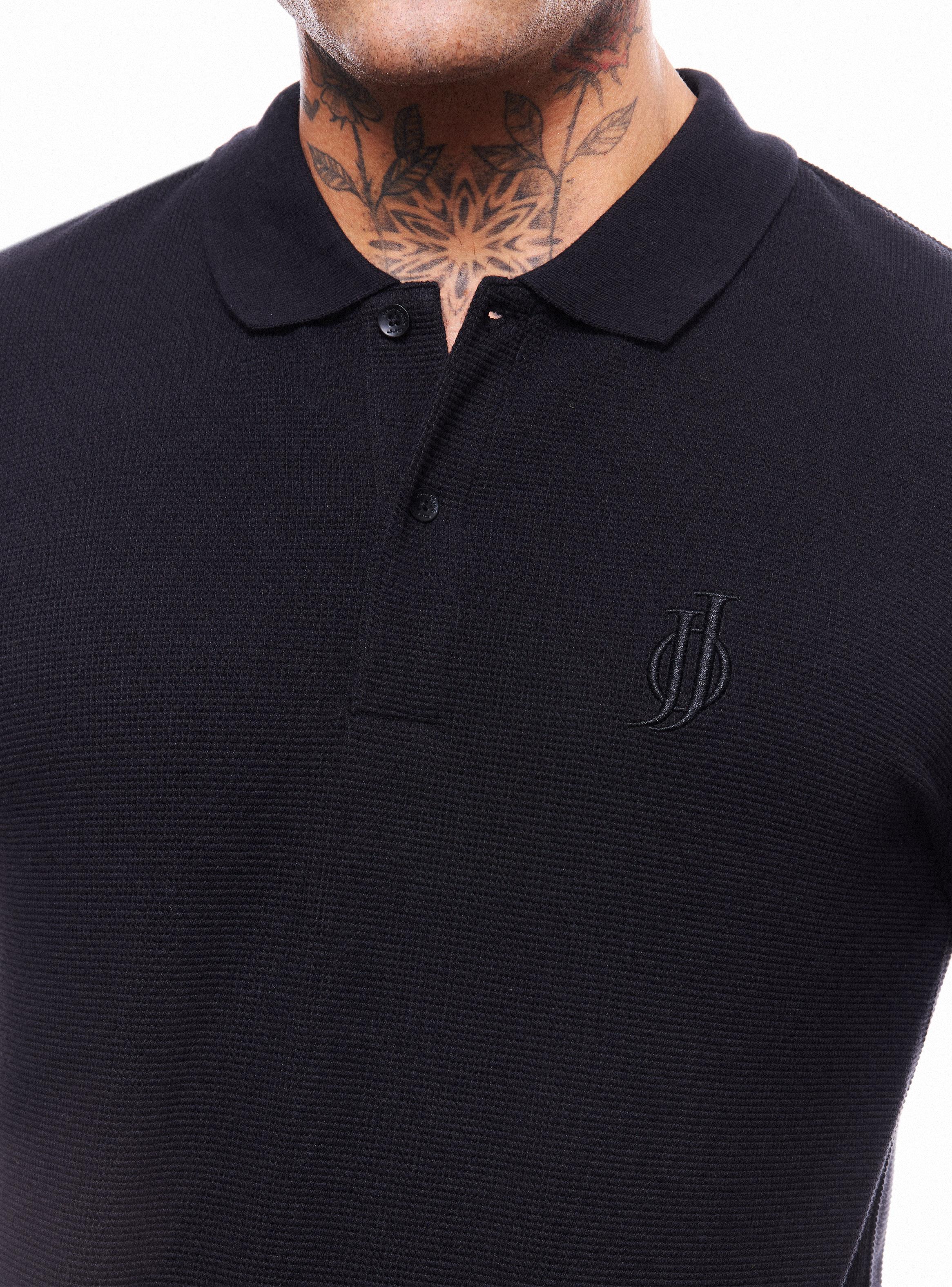 Polera Cuello Polo Texturada-3