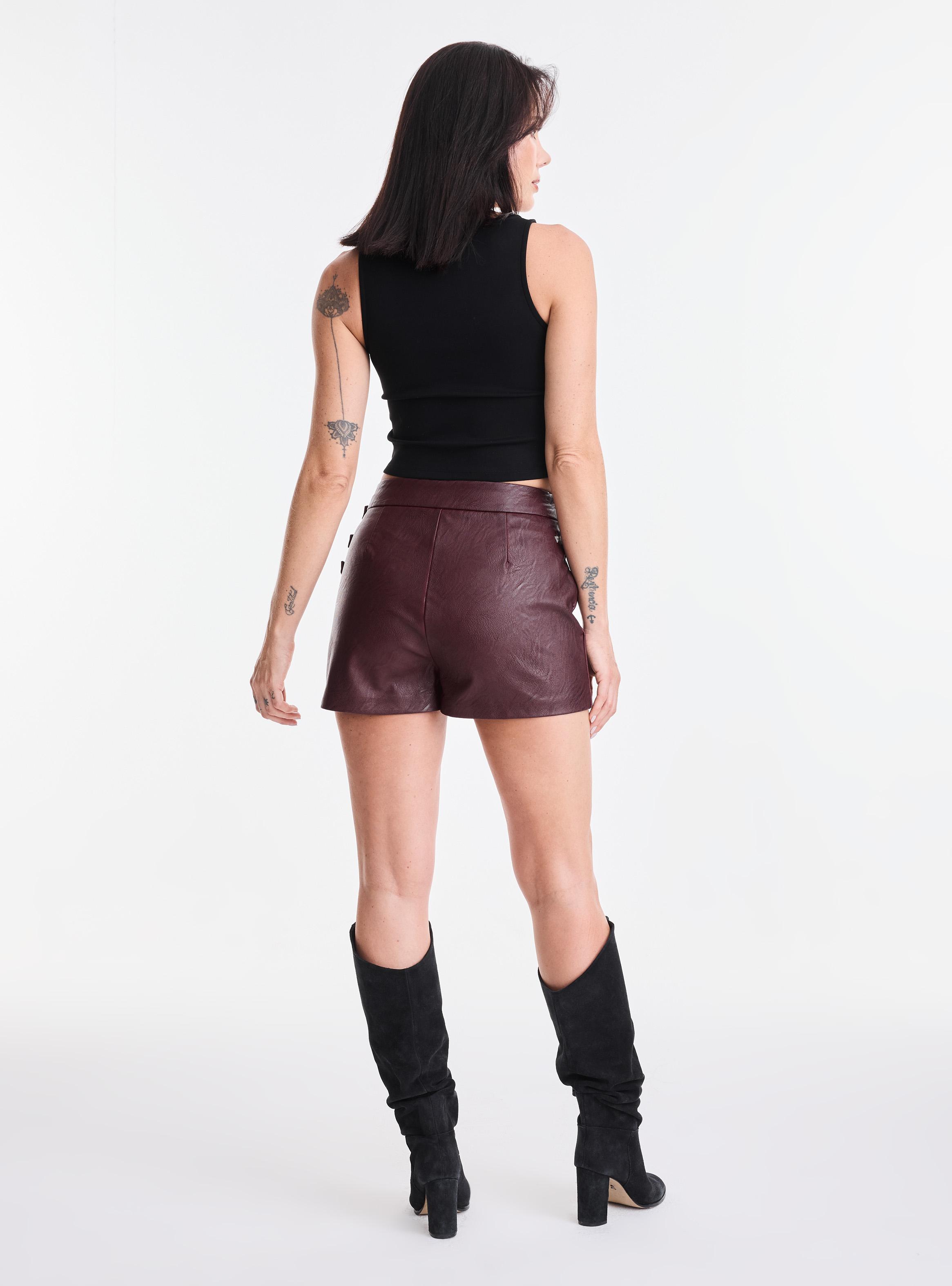 Falda Skort con Hebillas Metálicas-5