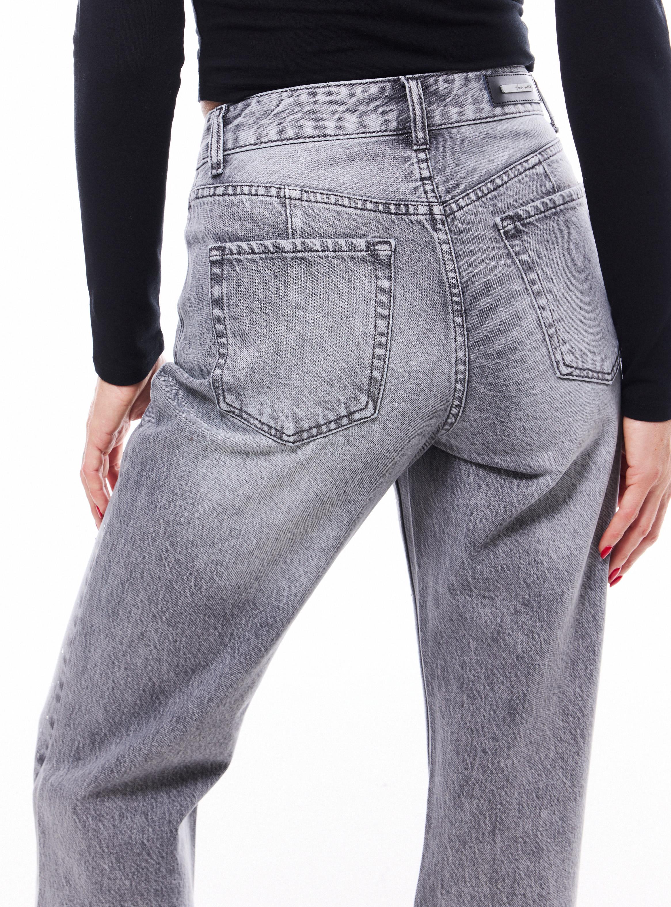 Jeans Wide Leg Full Brillantes en el Delantero-3