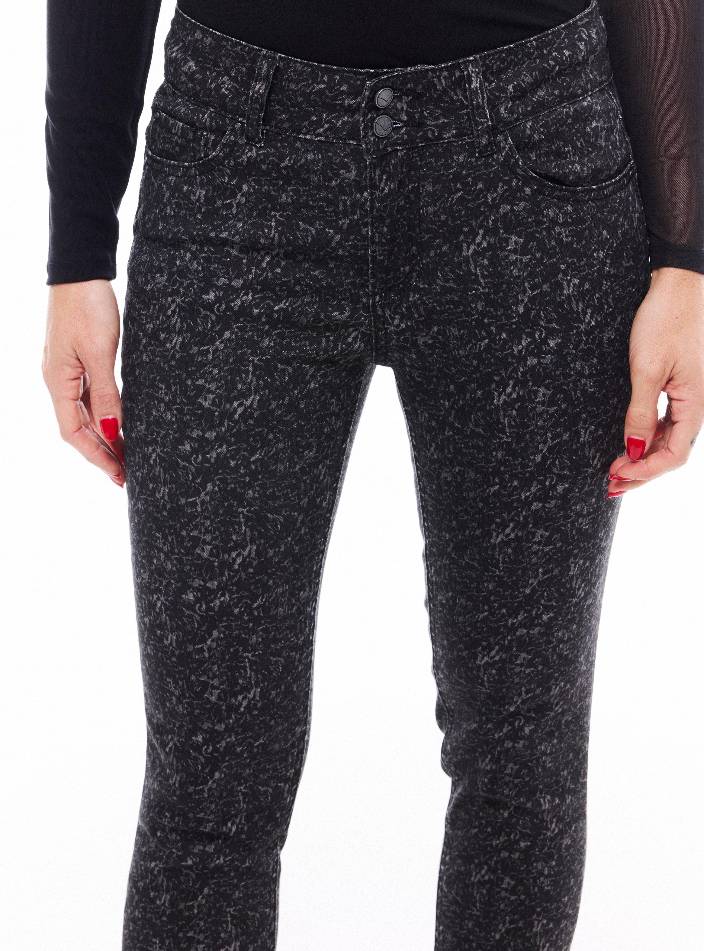 Jeans Flare Push Up Full Print-2