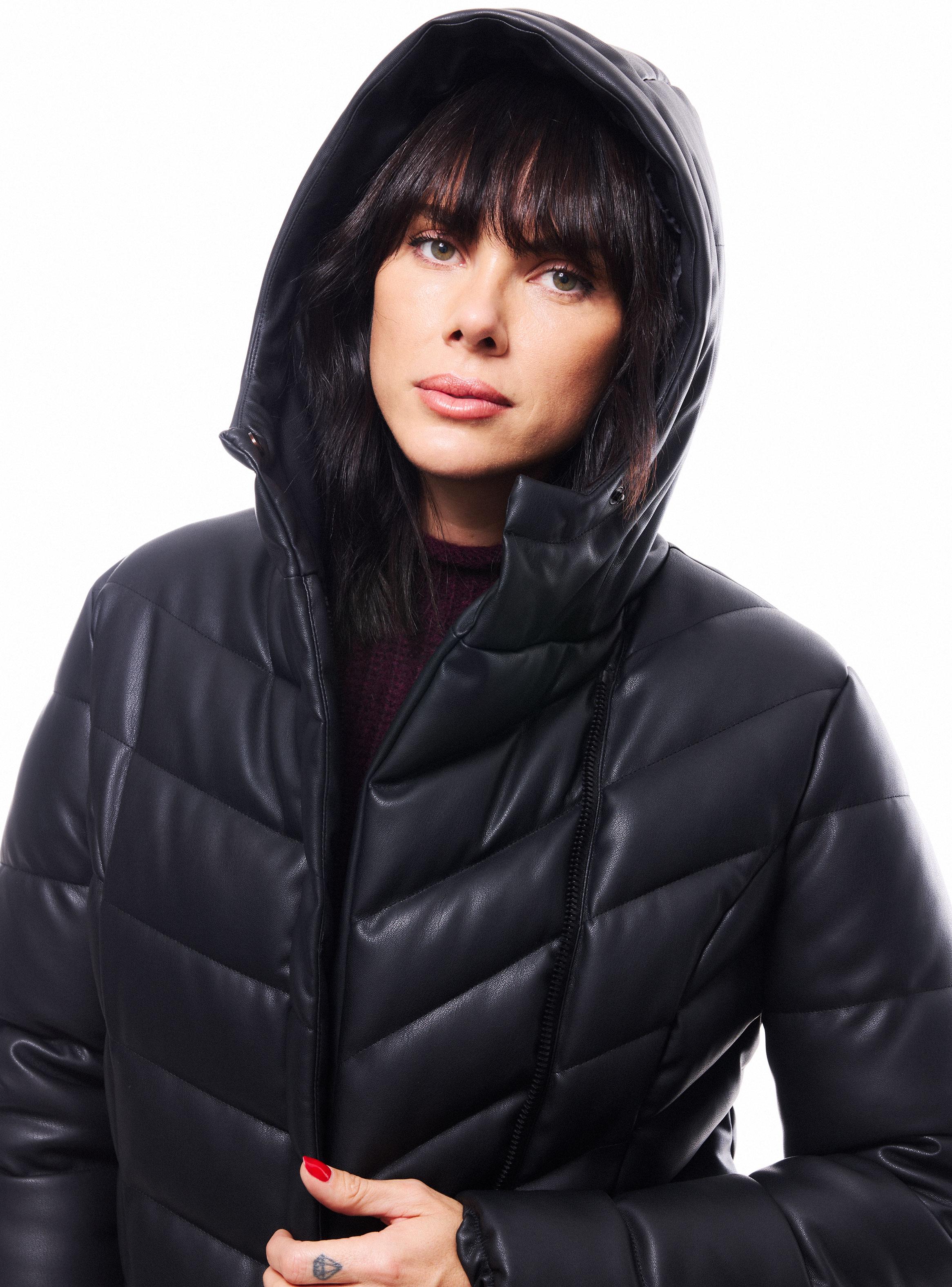 Parka Acolchada con Aberturas Laterales-3