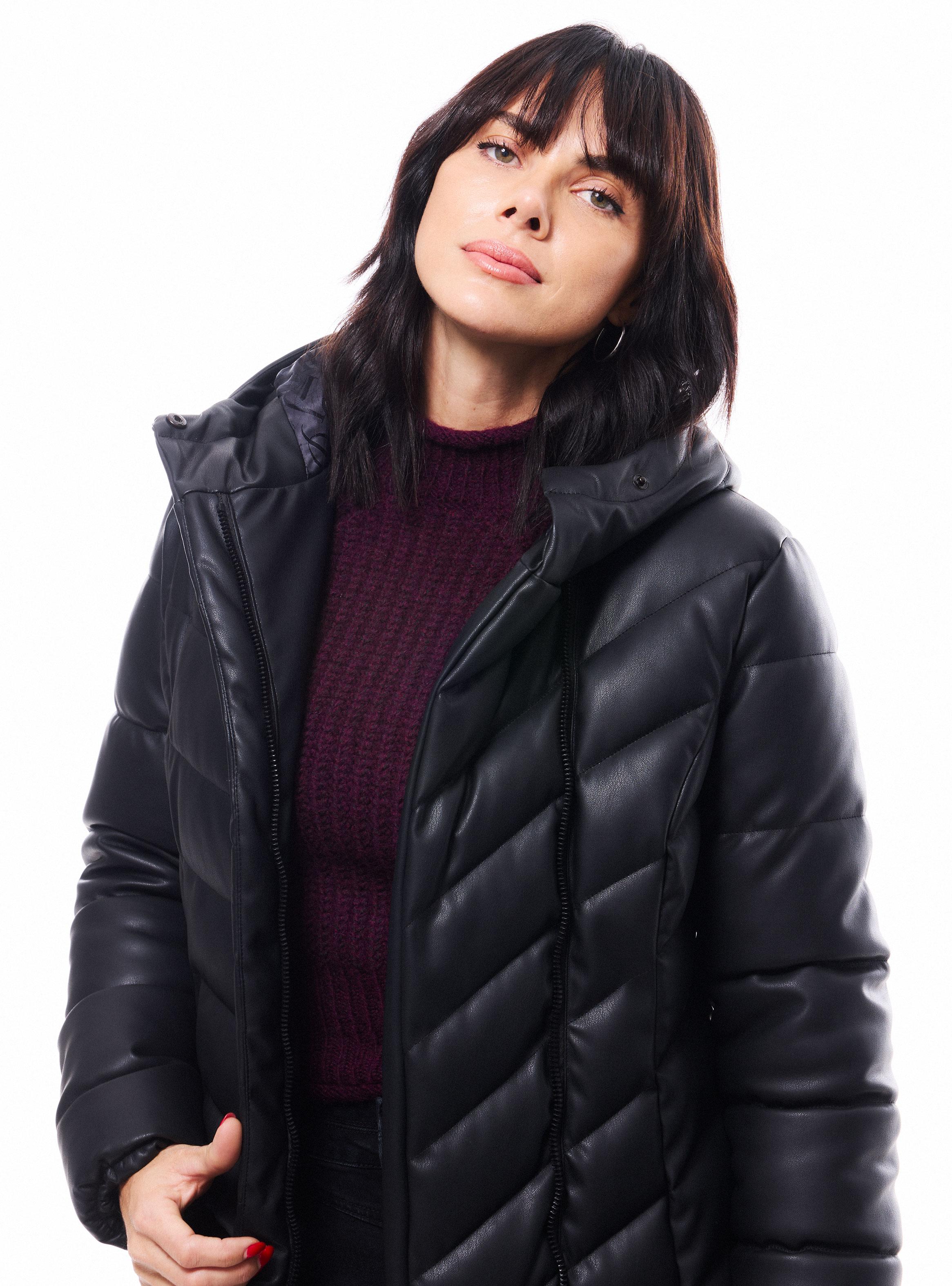 Parka Acolchada con Aberturas Laterales-2