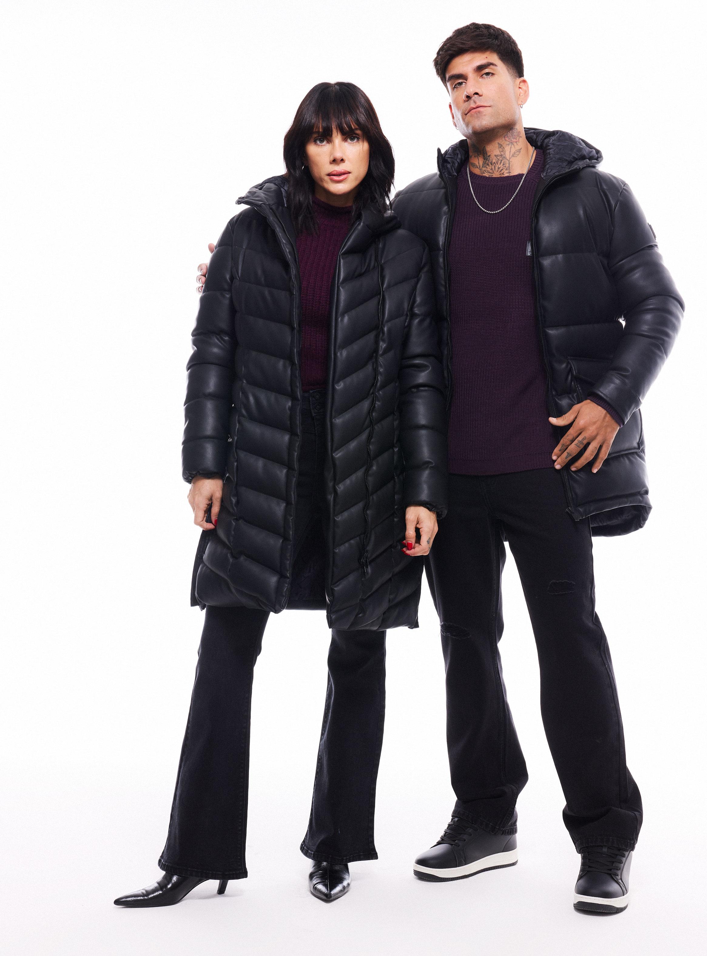 Parka Acolchada con Aberturas Laterales-4