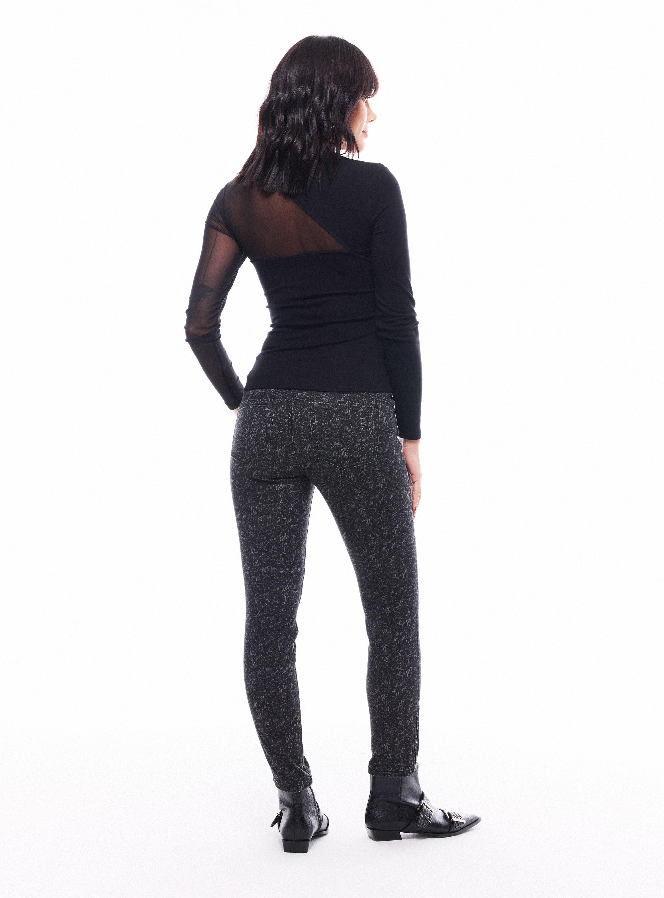 Polera Corte Asimétrico con Malla-5